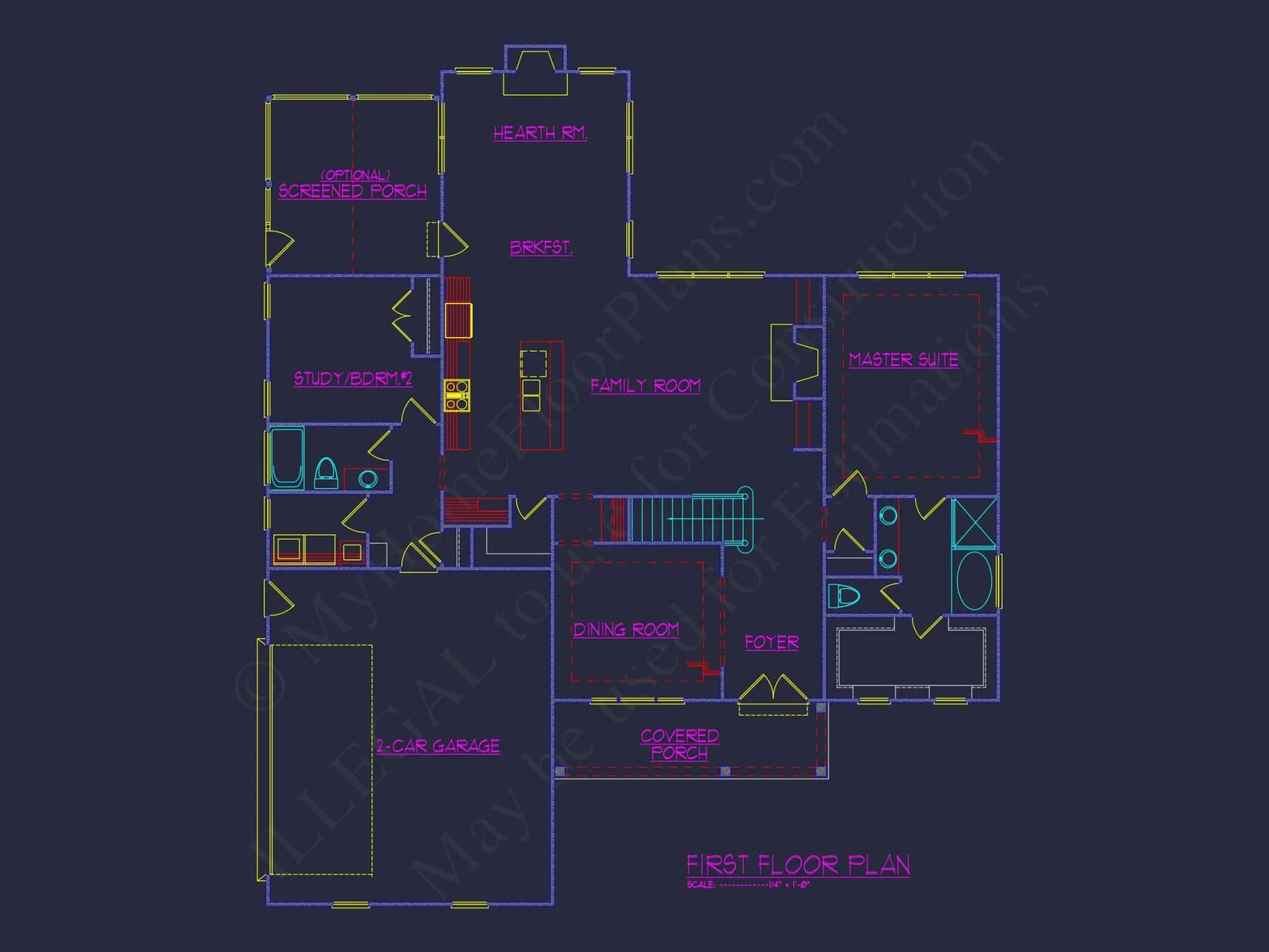 Classic 1.5 Story house Plan with Detailed CAD Floor Designs