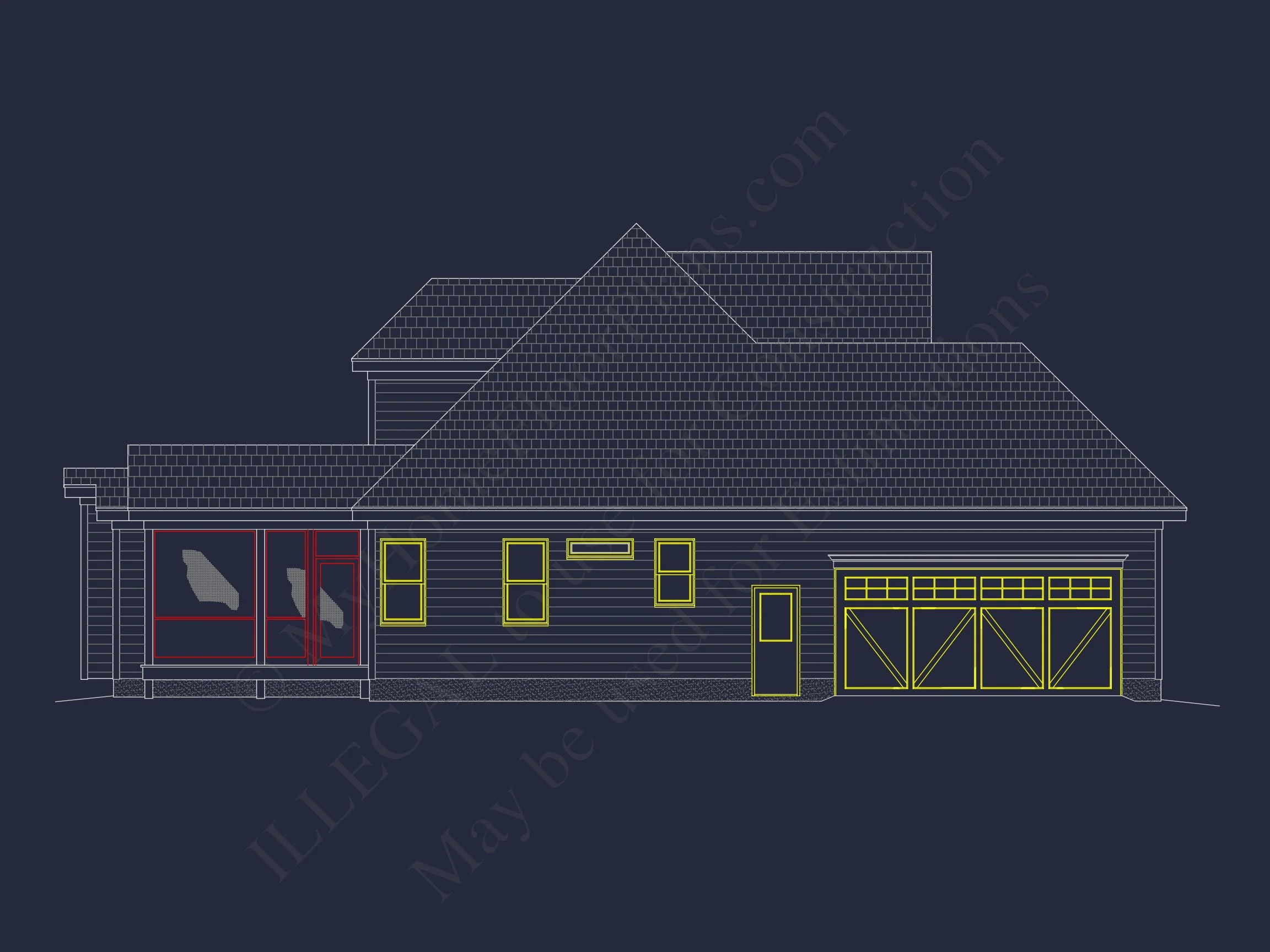 Classic 1.5 Story house Plan with Detailed CAD Floor Designs