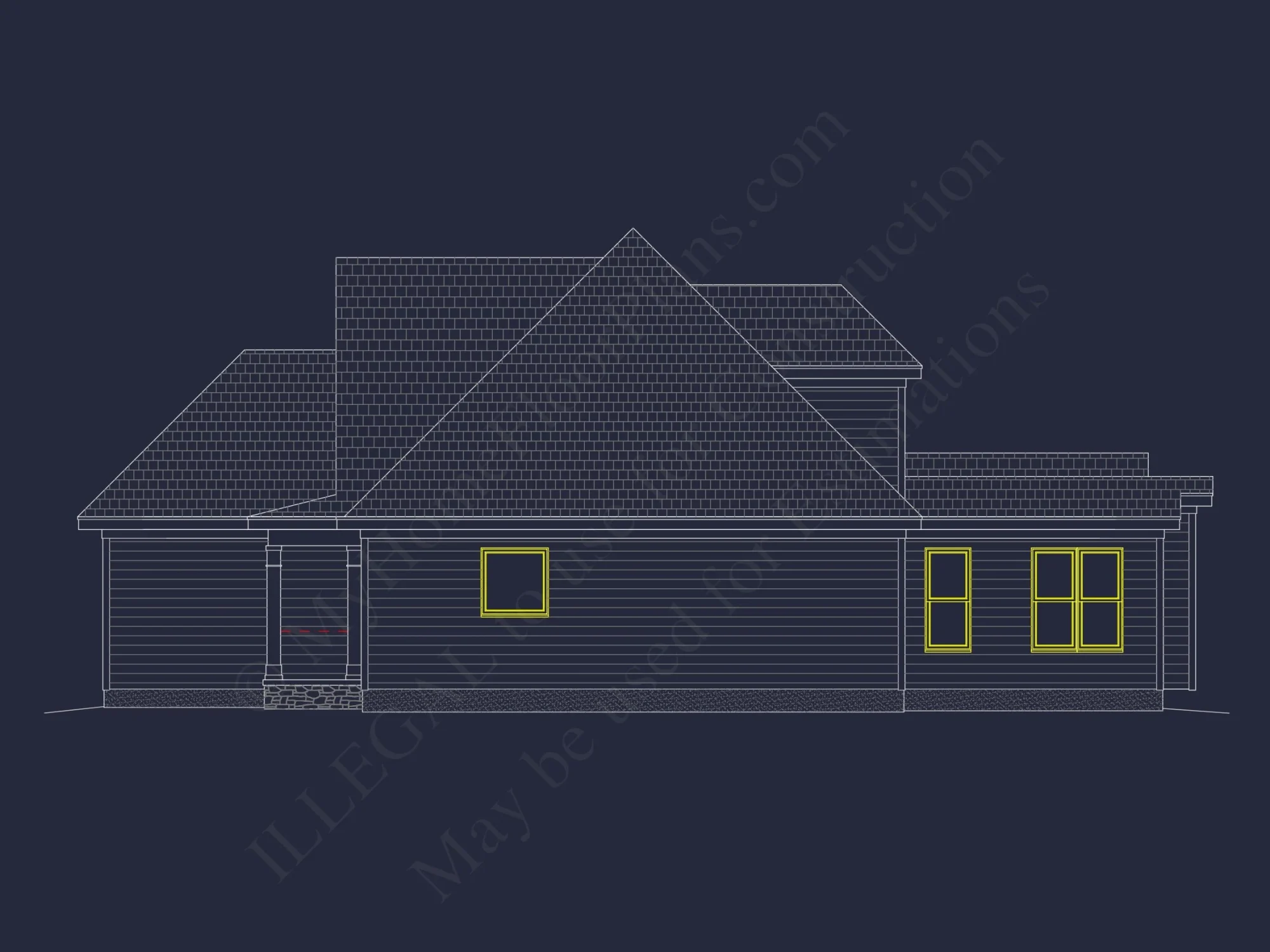 Classic 1.5 Story house Plan with Detailed CAD Floor Designs