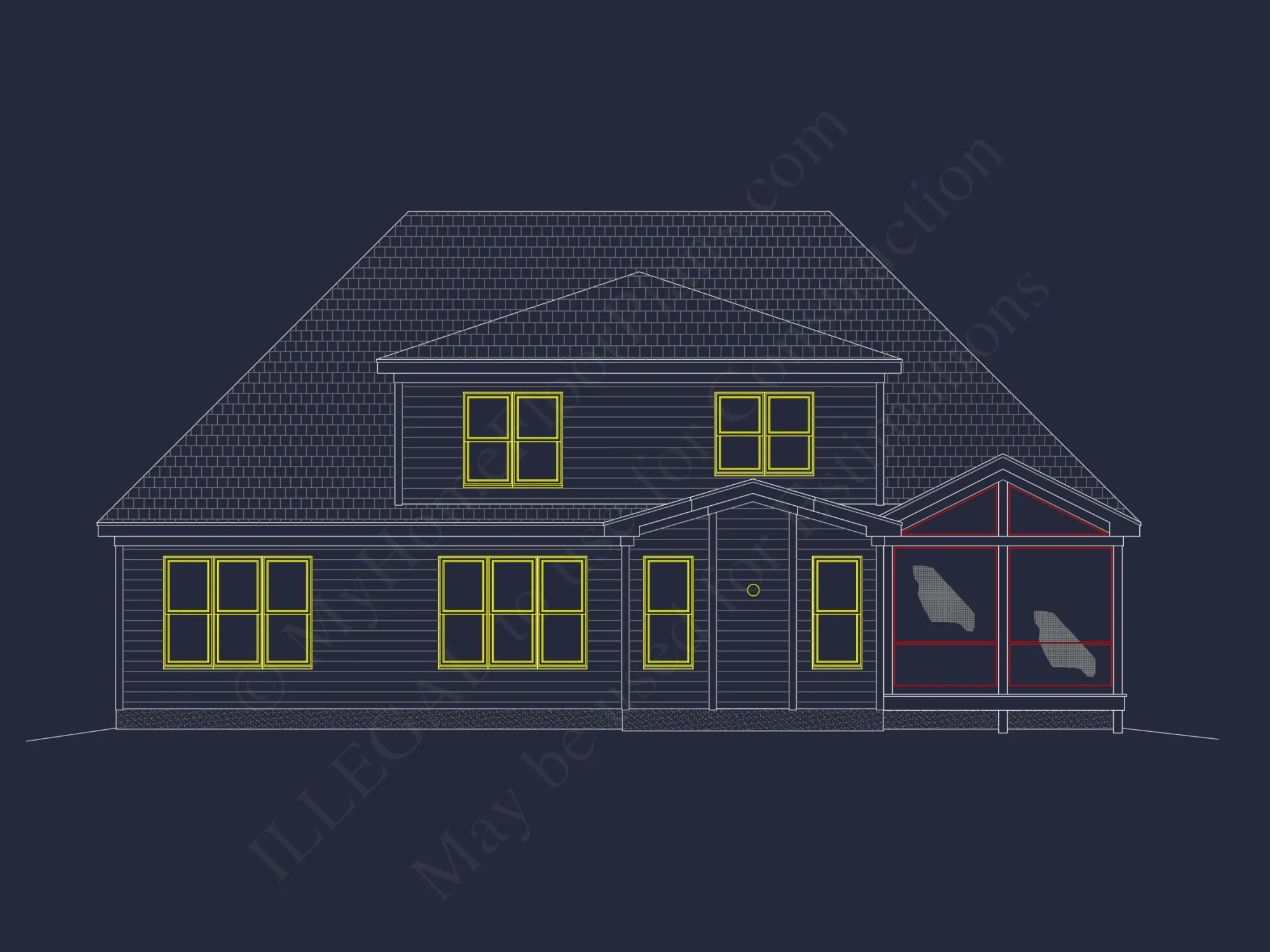 Classic 1.5 Story house Plan with Detailed CAD Floor Designs