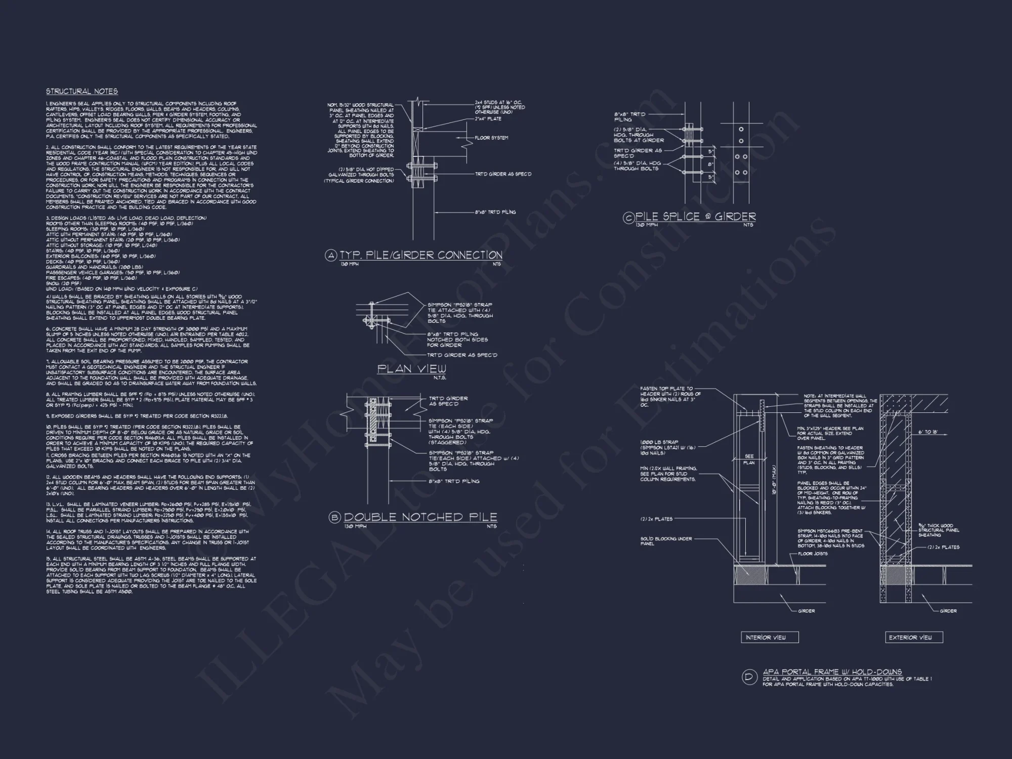 Modern Beach House Floor Plan with CAD Architecture Designs