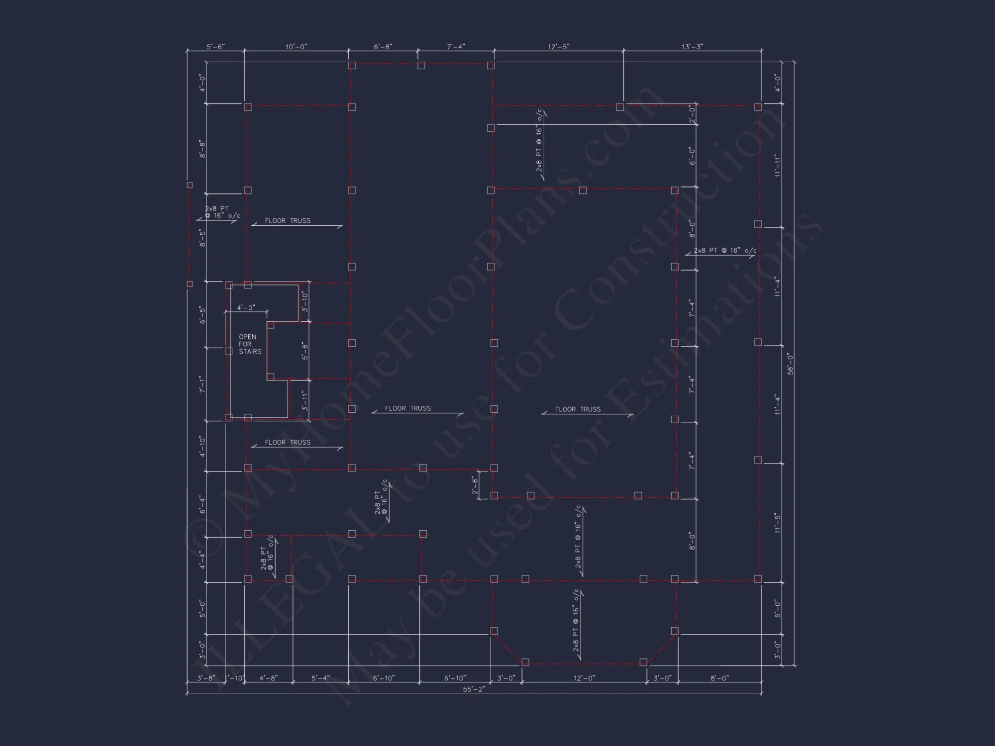 Modern Beach House Floor Plan with CAD Architecture Designs