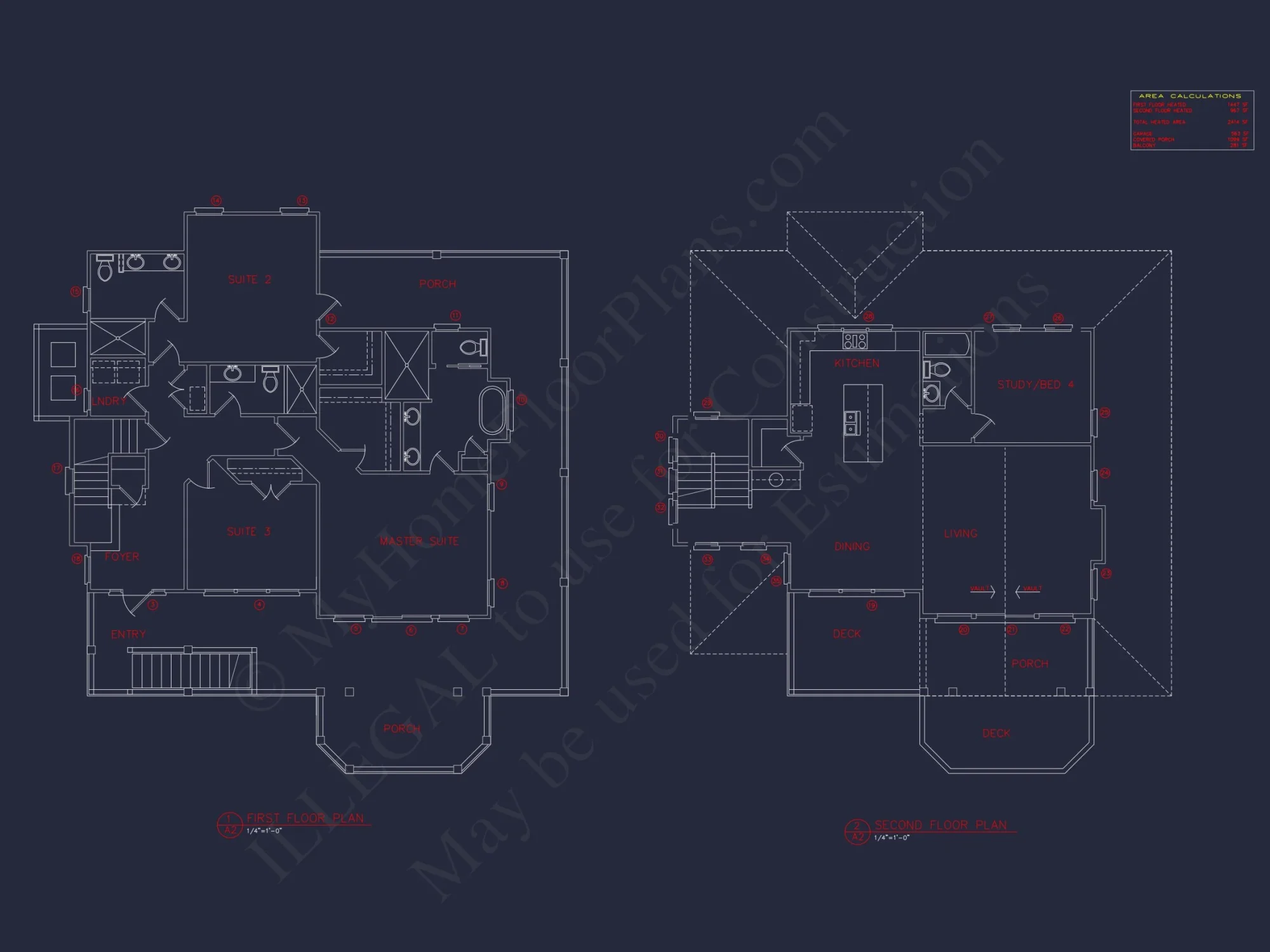 Modern Beach House Floor Plan with CAD Architecture Designs