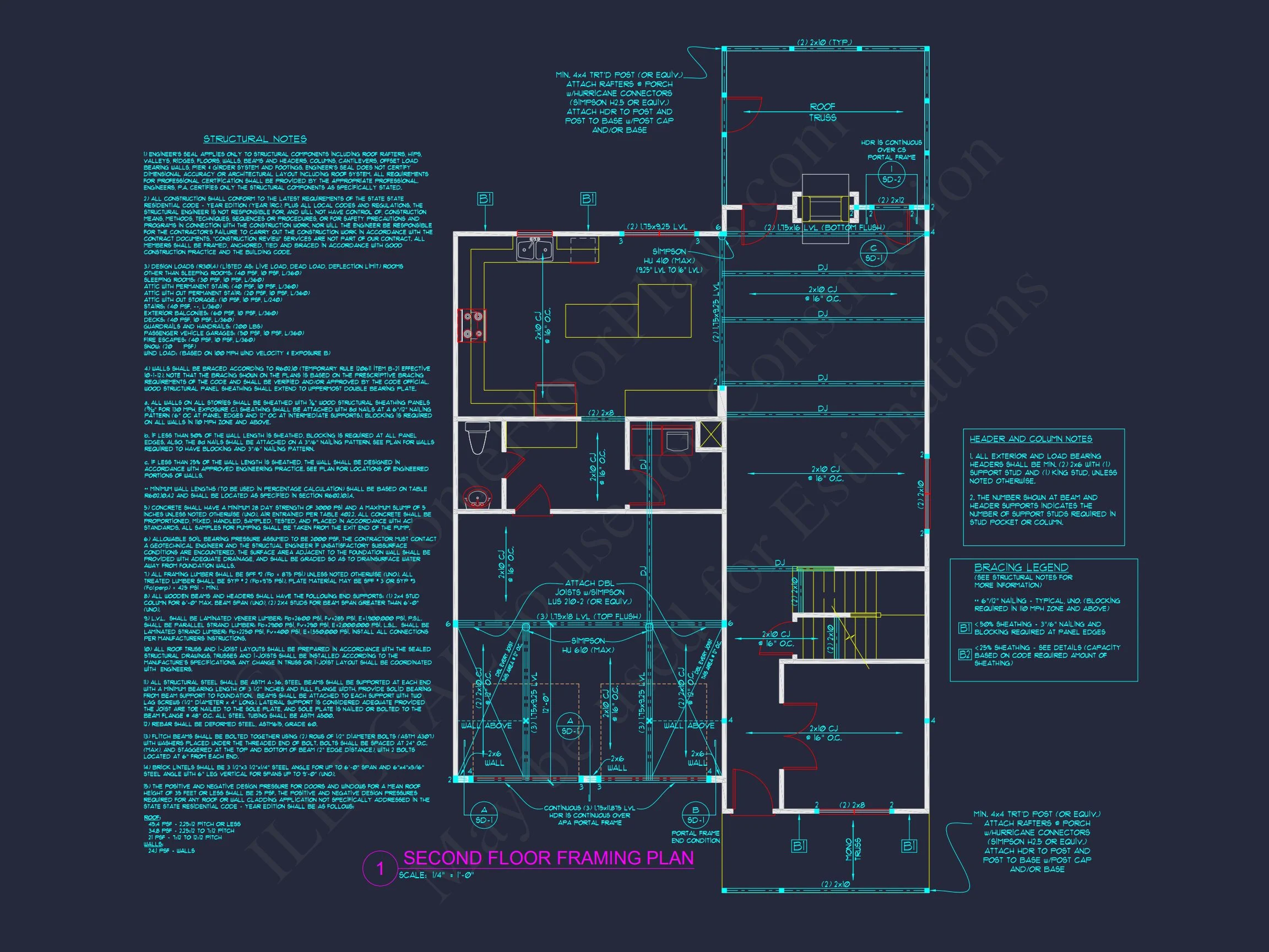 3-Story Craftsman house Plans with Blueprint & CAD Designs