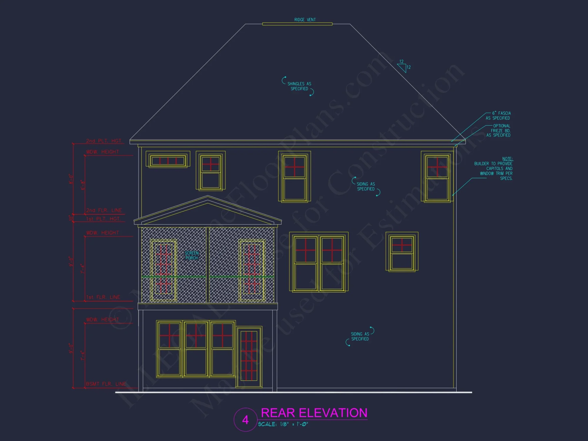 3-Story Craftsman house Plans with Blueprint & CAD Designs