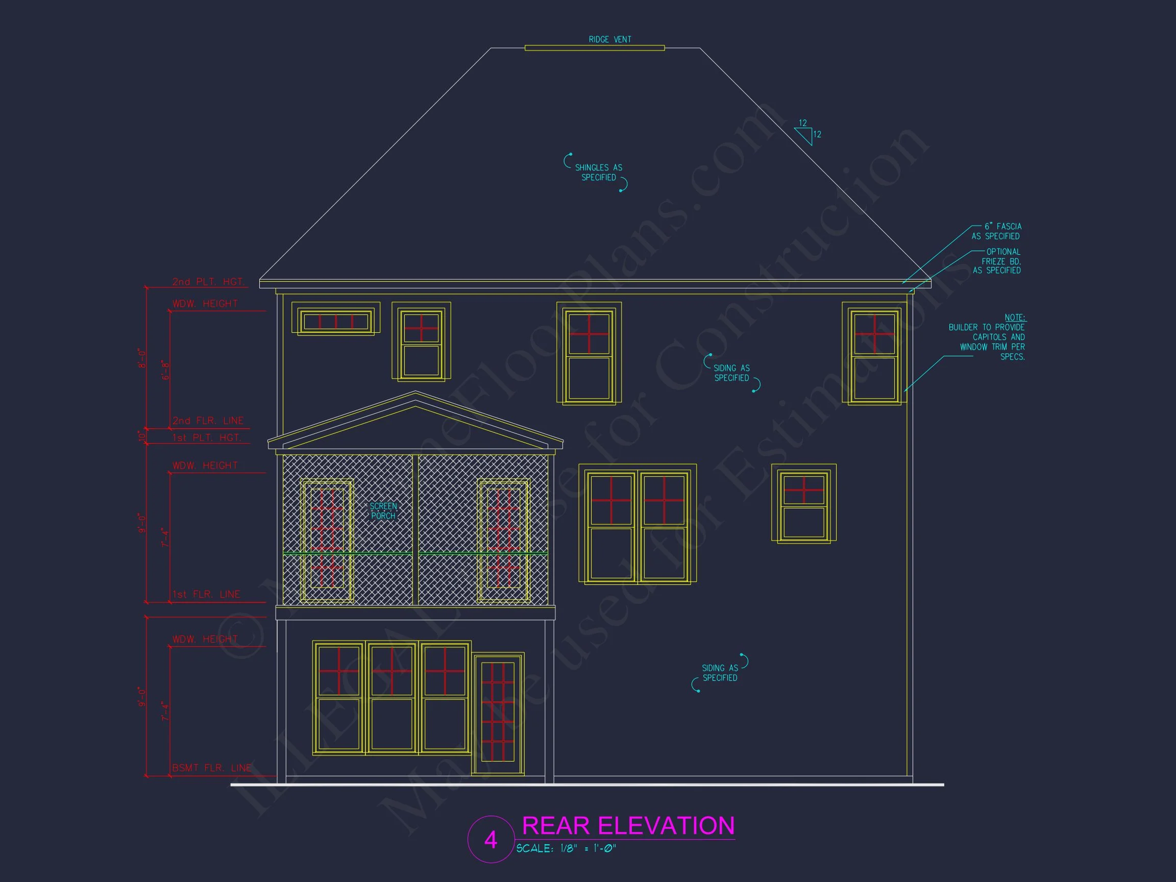 3-Story Craftsman house Plans with Blueprint & CAD Designs