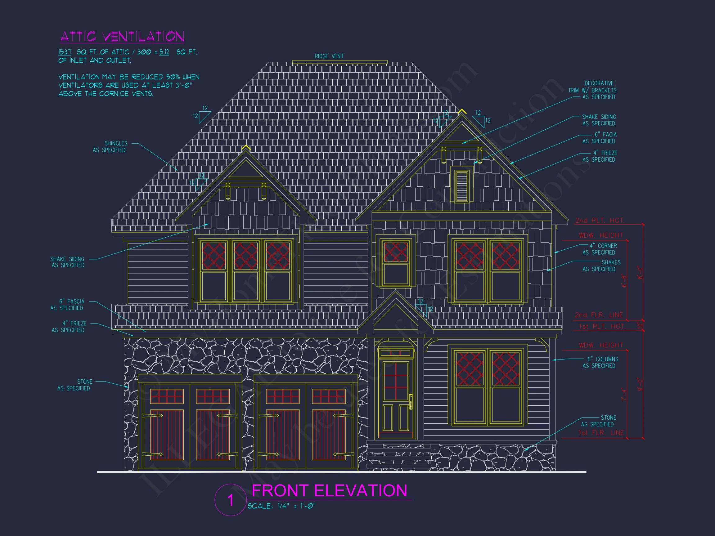 3-Story Craftsman house Plans with Blueprint & CAD Designs