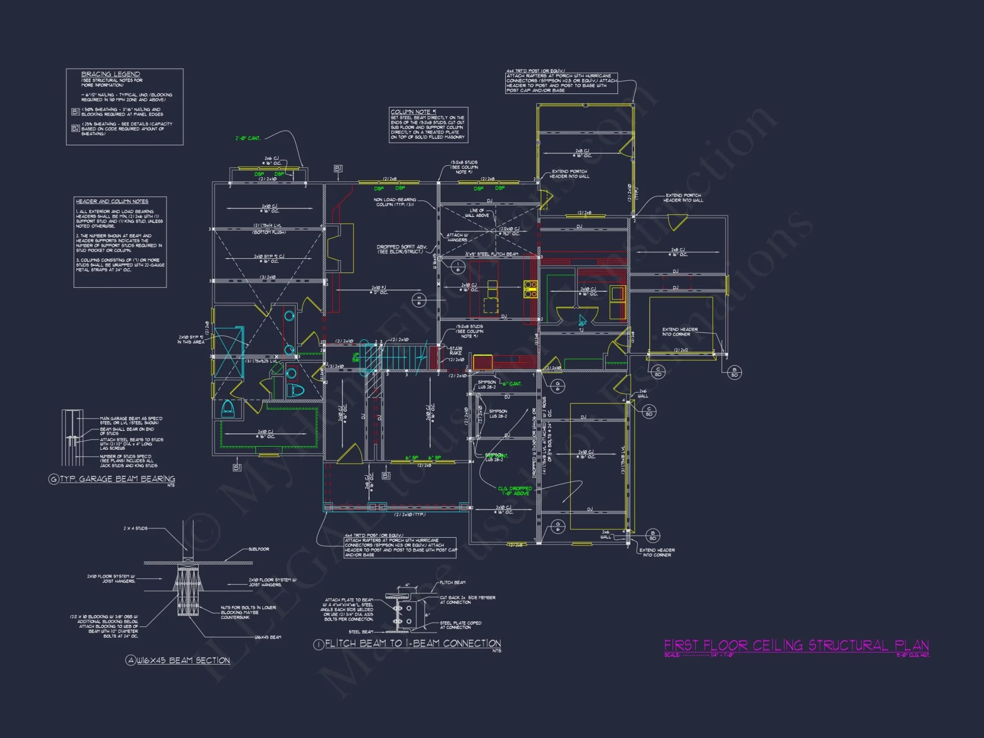 Modern house Plan with CAD Designs, Blueprint & Two Floors