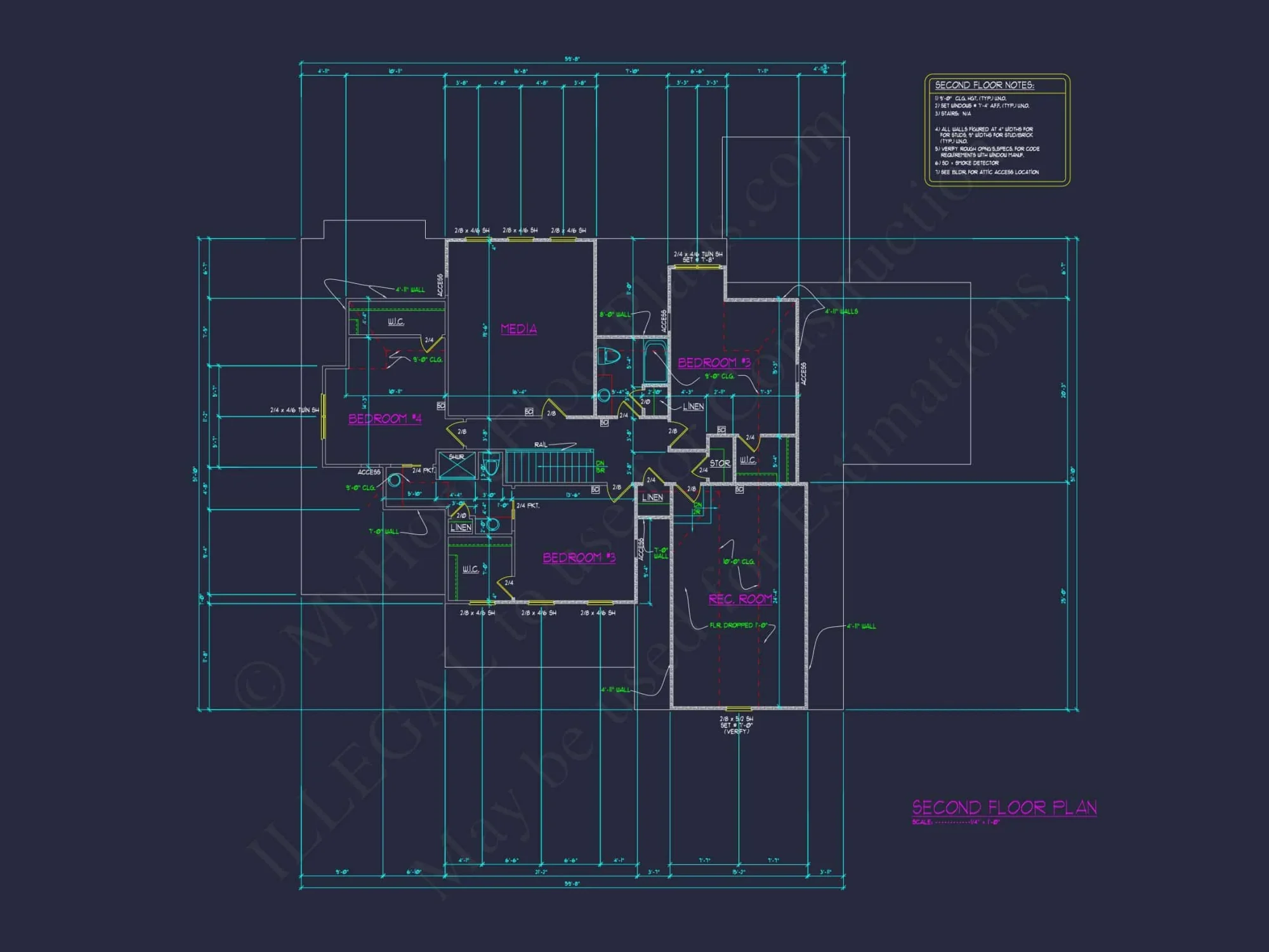 Modern house Plan with CAD Designs, Blueprint & Two Floors