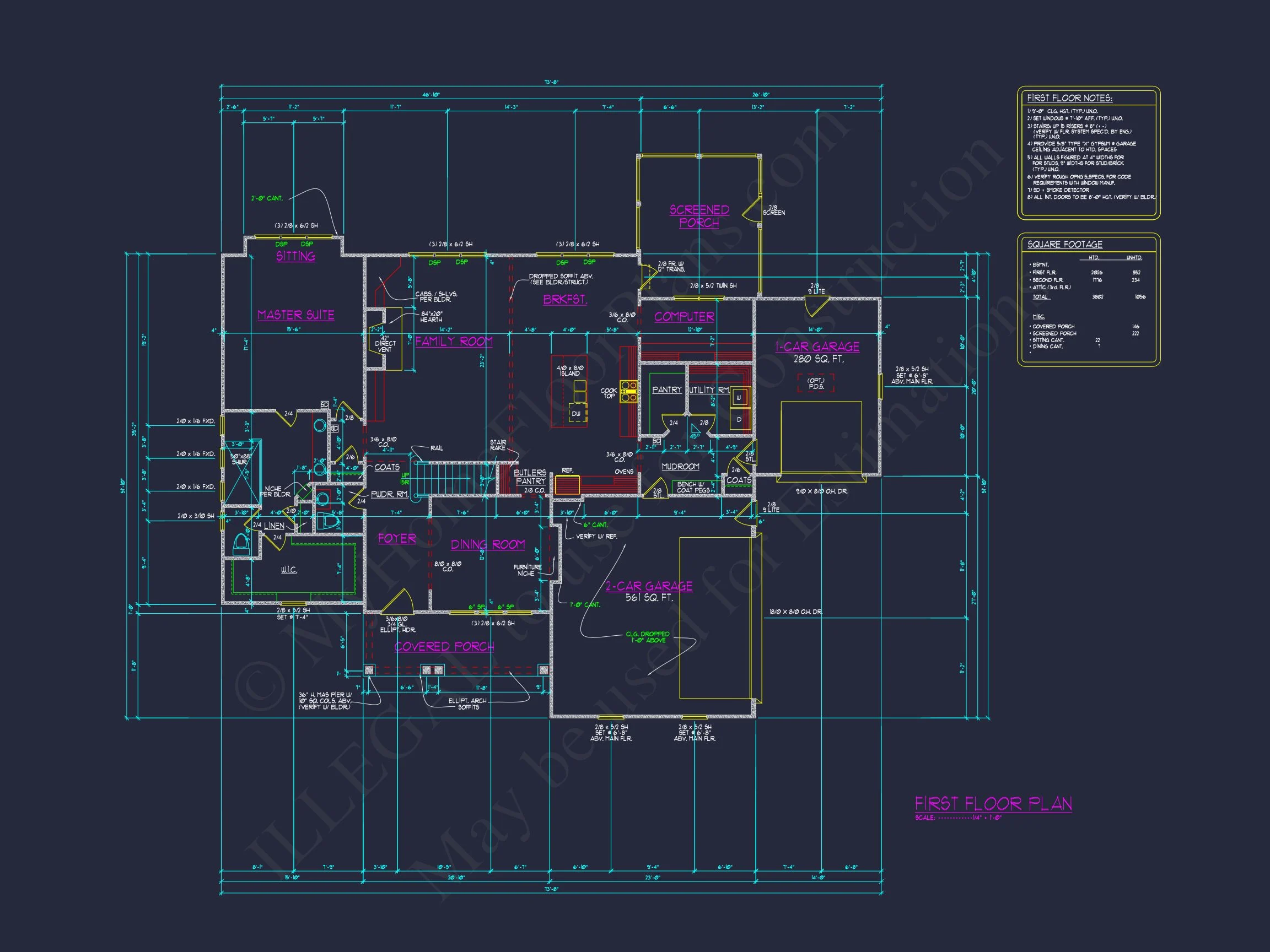 13-1104 HOUSE PLAN - Modern House Plan with CAD Designs, Blueprint & Two Floors 7 Modern house Plan with CAD Designs, Blueprint & Two Floors