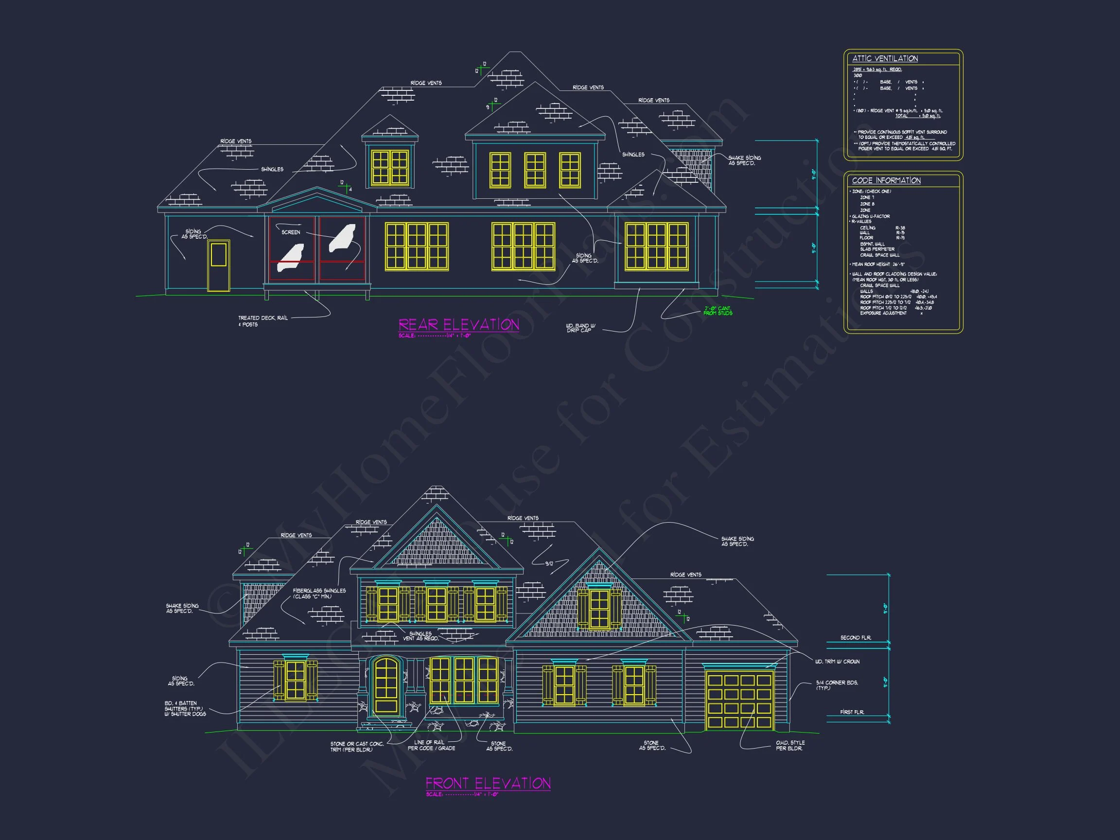 13-1104 HOUSE PLAN - Modern House Plan with CAD Designs, Blueprint & Two Floors 3 Modern house Plan with CAD Designs, Blueprint & Two Floors