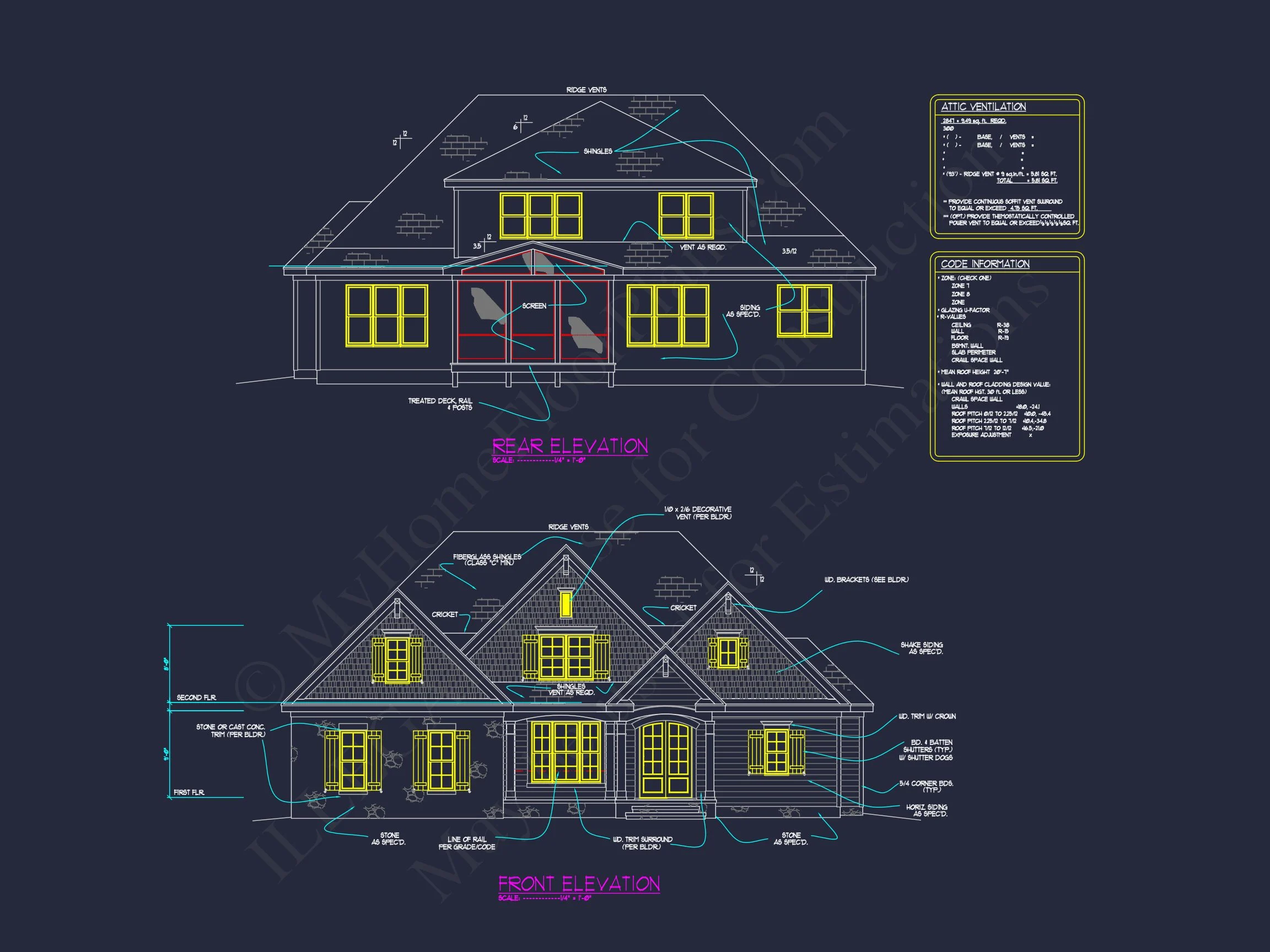 13-1096 HOUSE PLAN - Modern Floor Plan with CAD Design Featuring 2-Story 4-Bedroom House 10 Modern Floor Plan with CAD Design Featuring 2-Story 4-Bedroom house