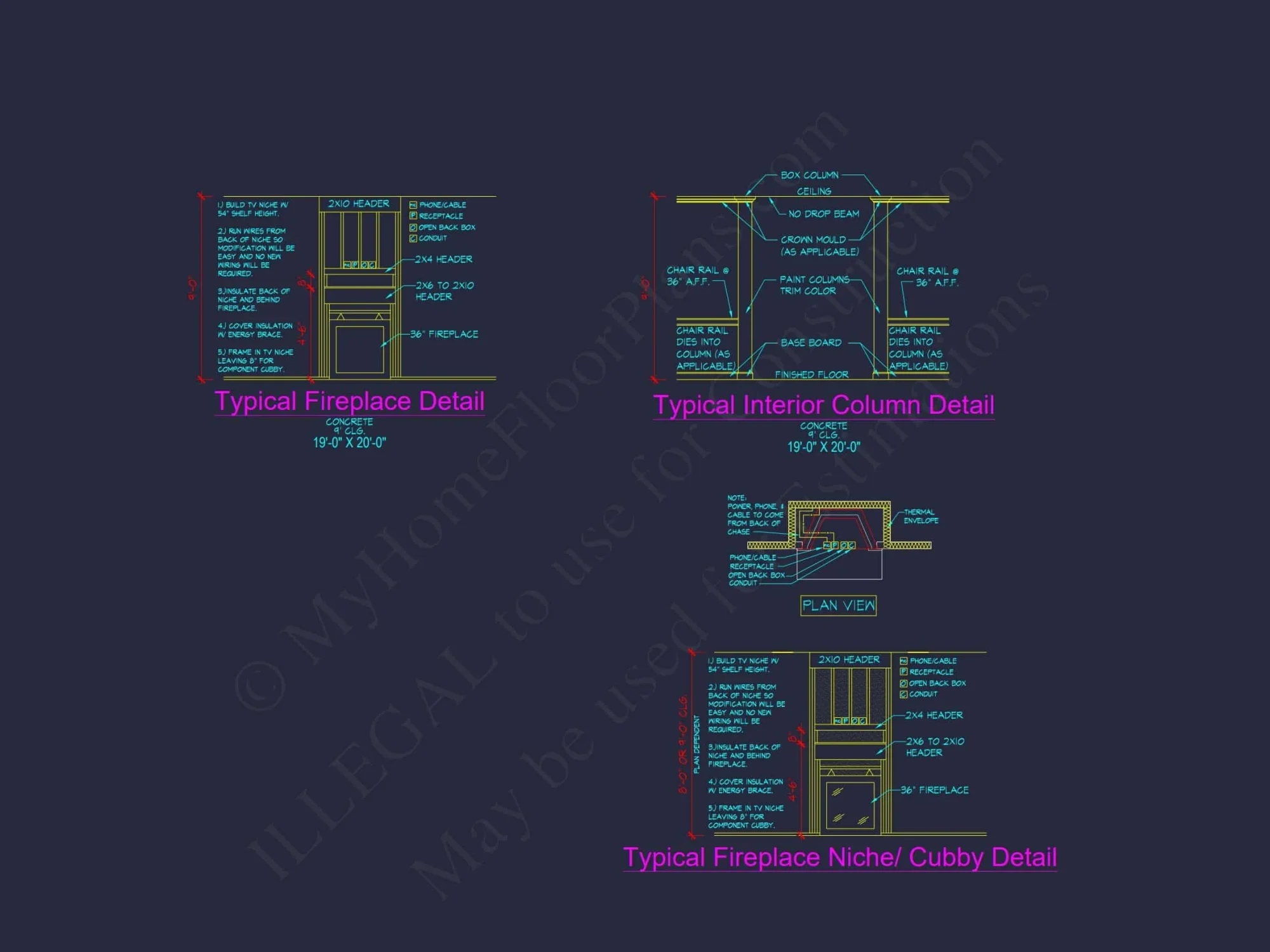 Classic Suburban house Plan with 3 Stories and CAD Designs
