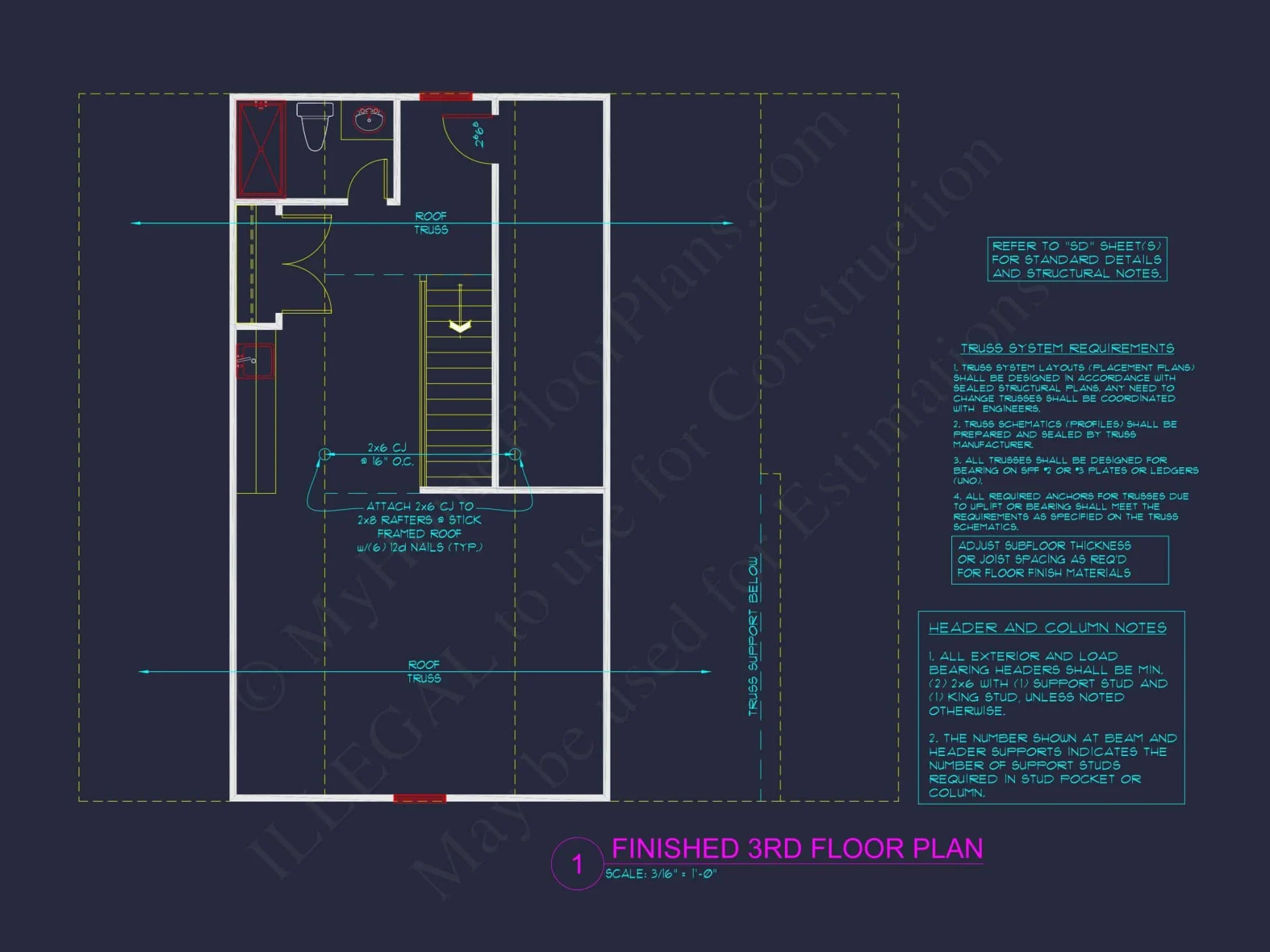 Traditional house Plan Blueprint with CAD Designs for Builders