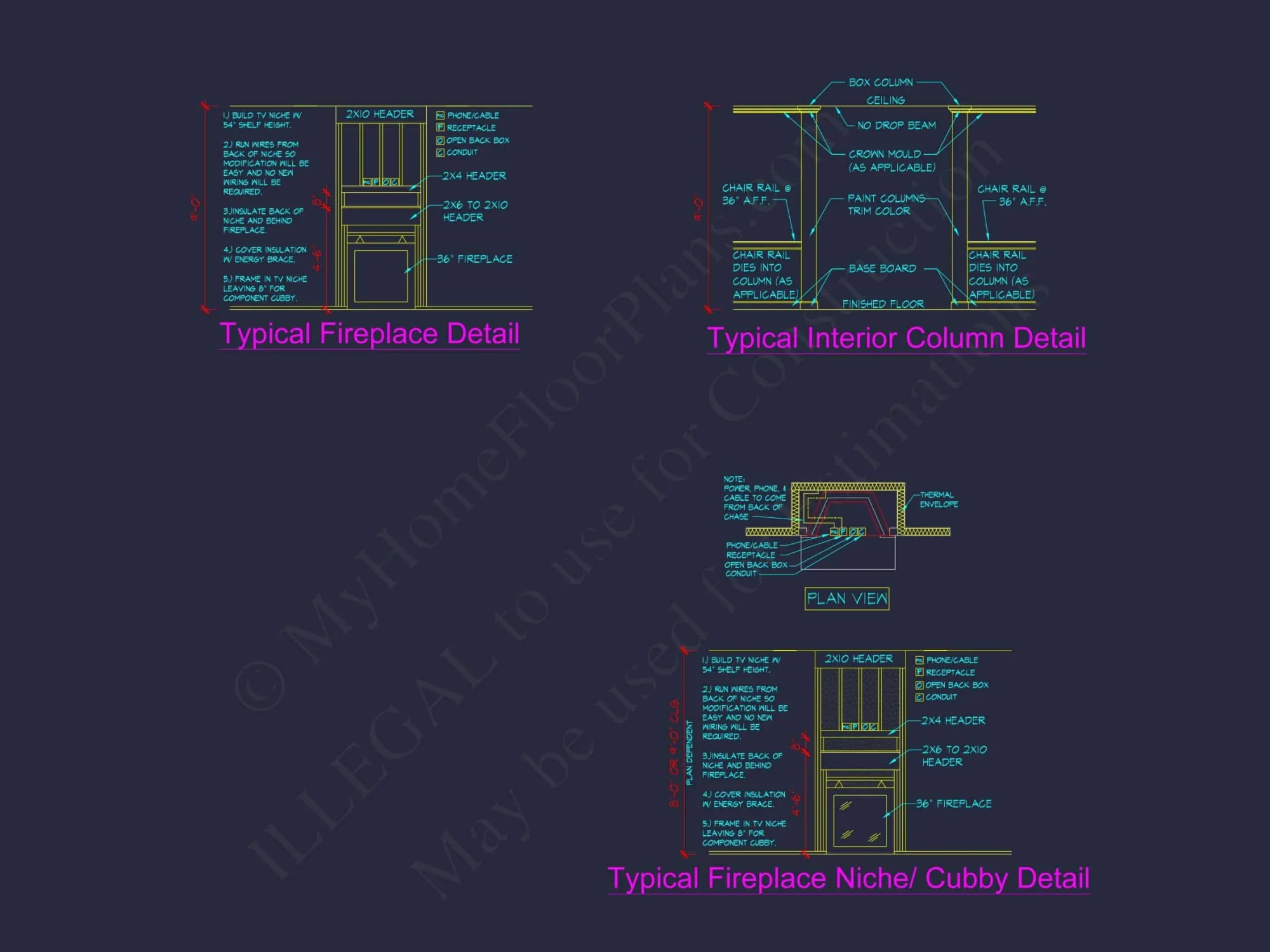 Traditional house Plan Blueprint with CAD Designs for Builders