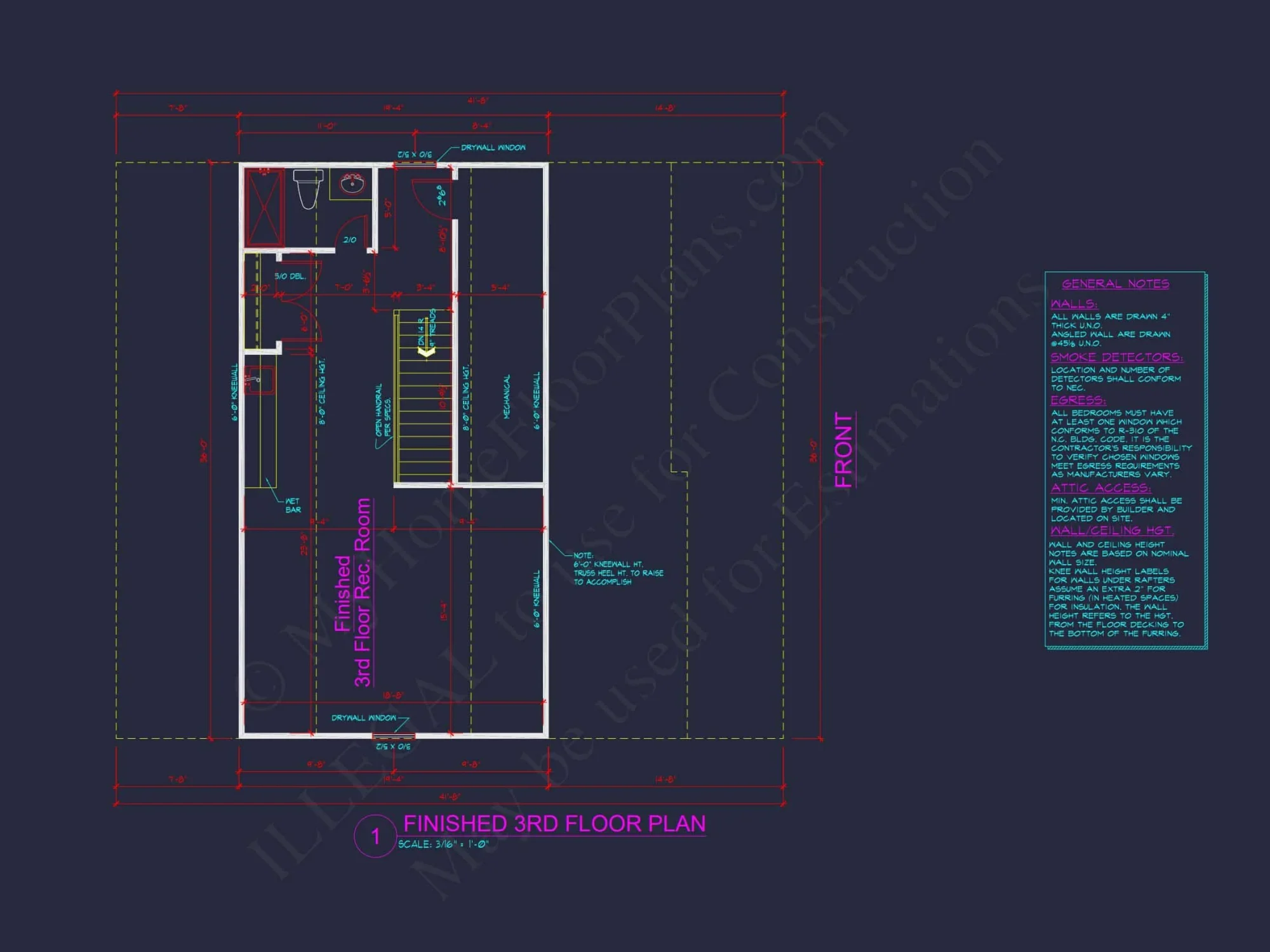 Traditional house Plan Blueprint with CAD Designs for Builders