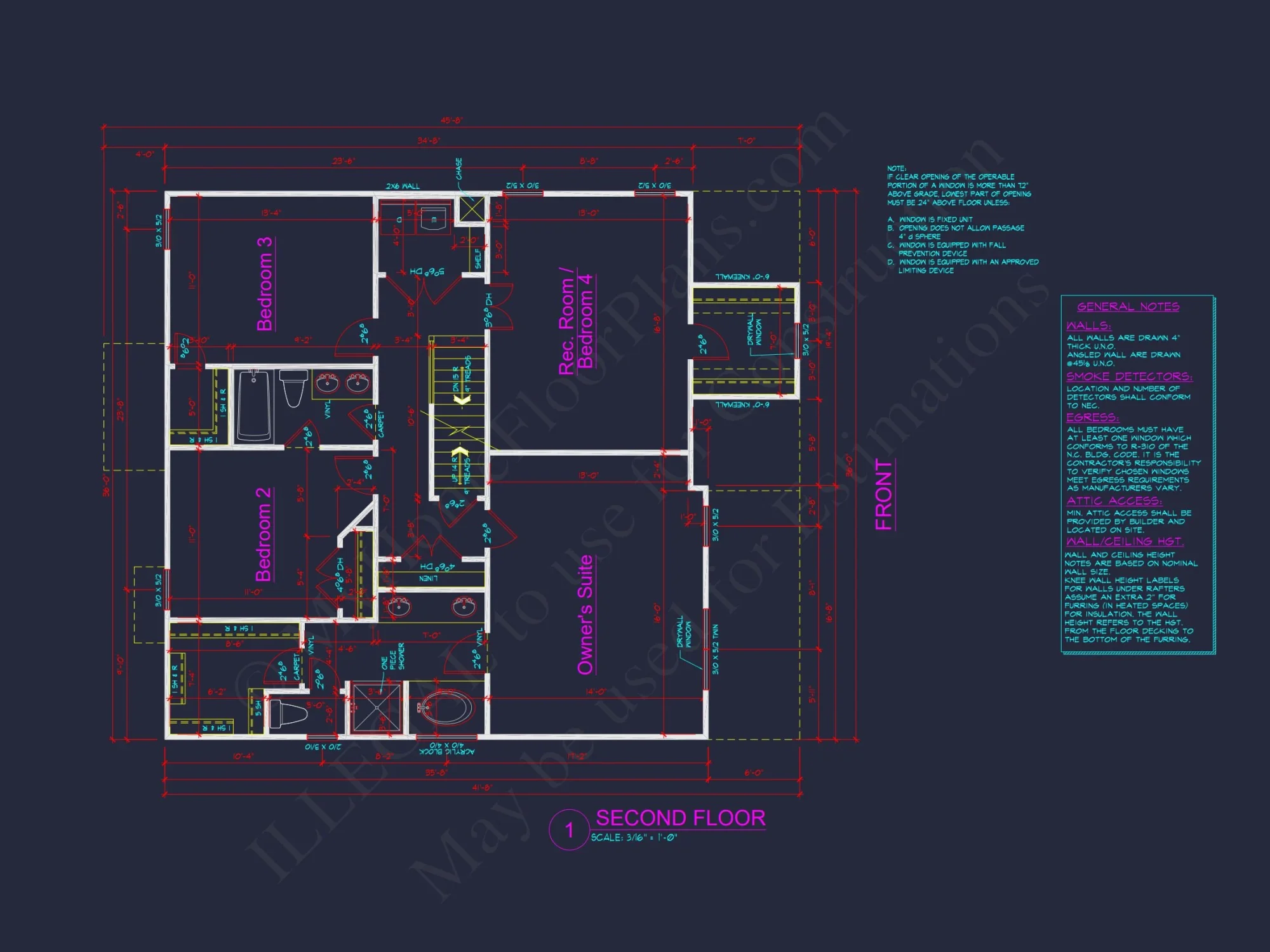 Traditional house Plan Blueprint with CAD Designs for Builders