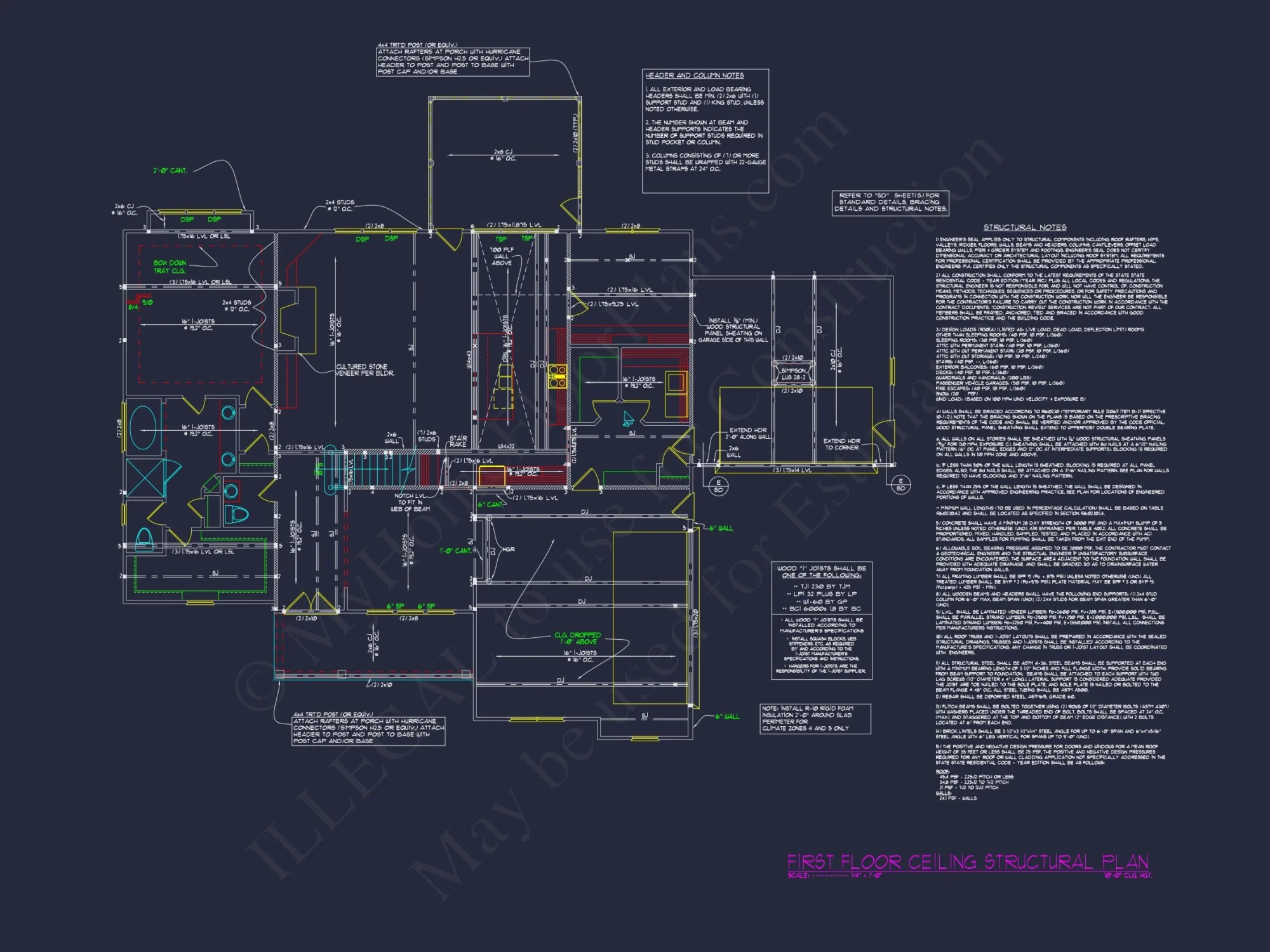 Craftsman house Plan with 2-Story Design, CAD Blueprint & Features