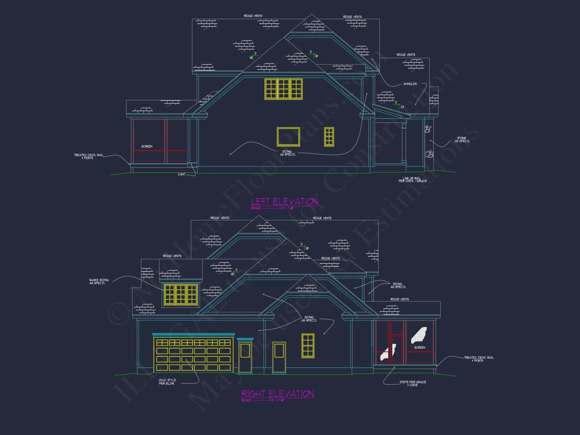 Craftsman house Plan with 2-Story Design, CAD Blueprint & Features