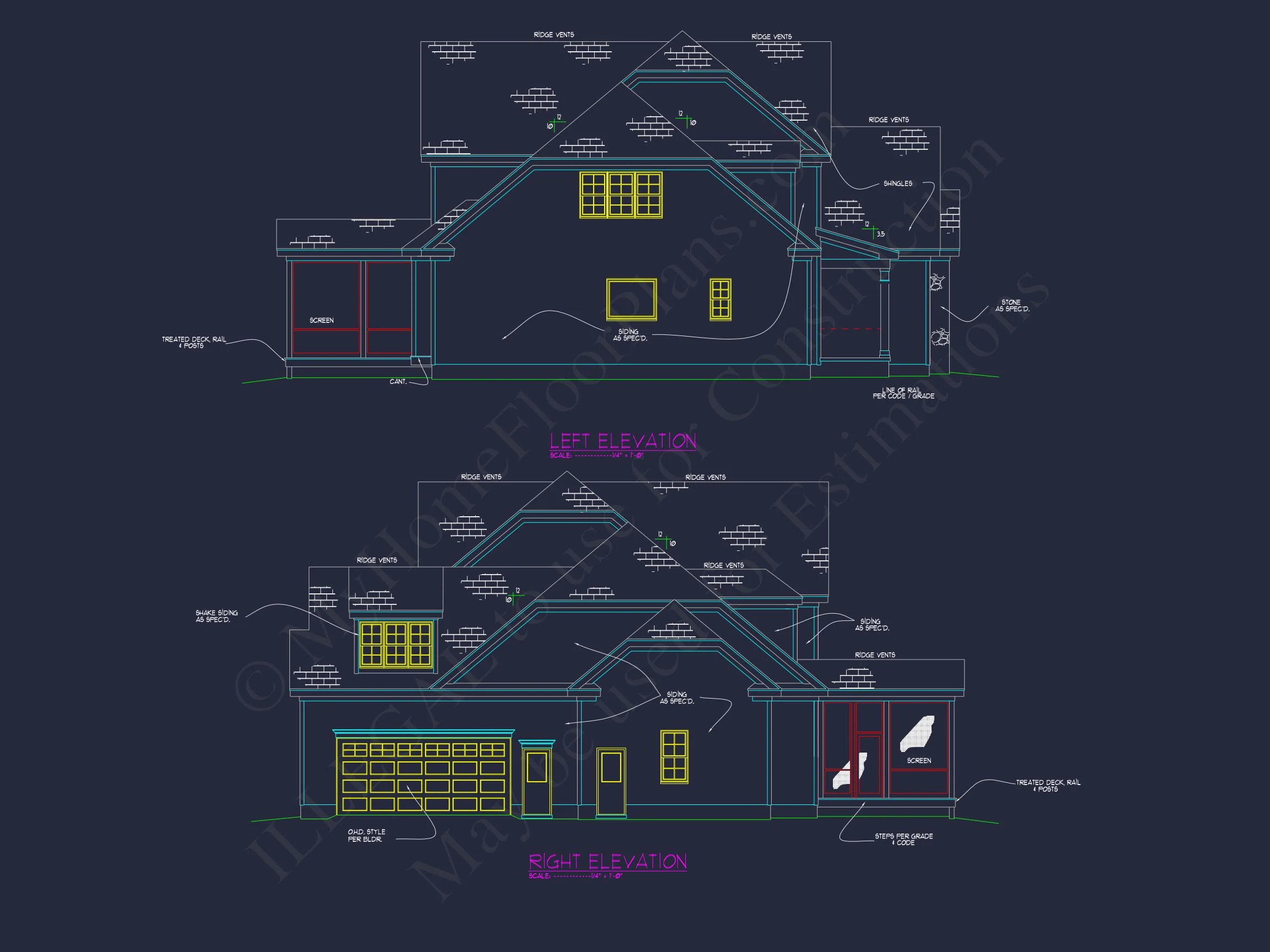 Craftsman house Plan with 2-Story Design, CAD Blueprint & Features