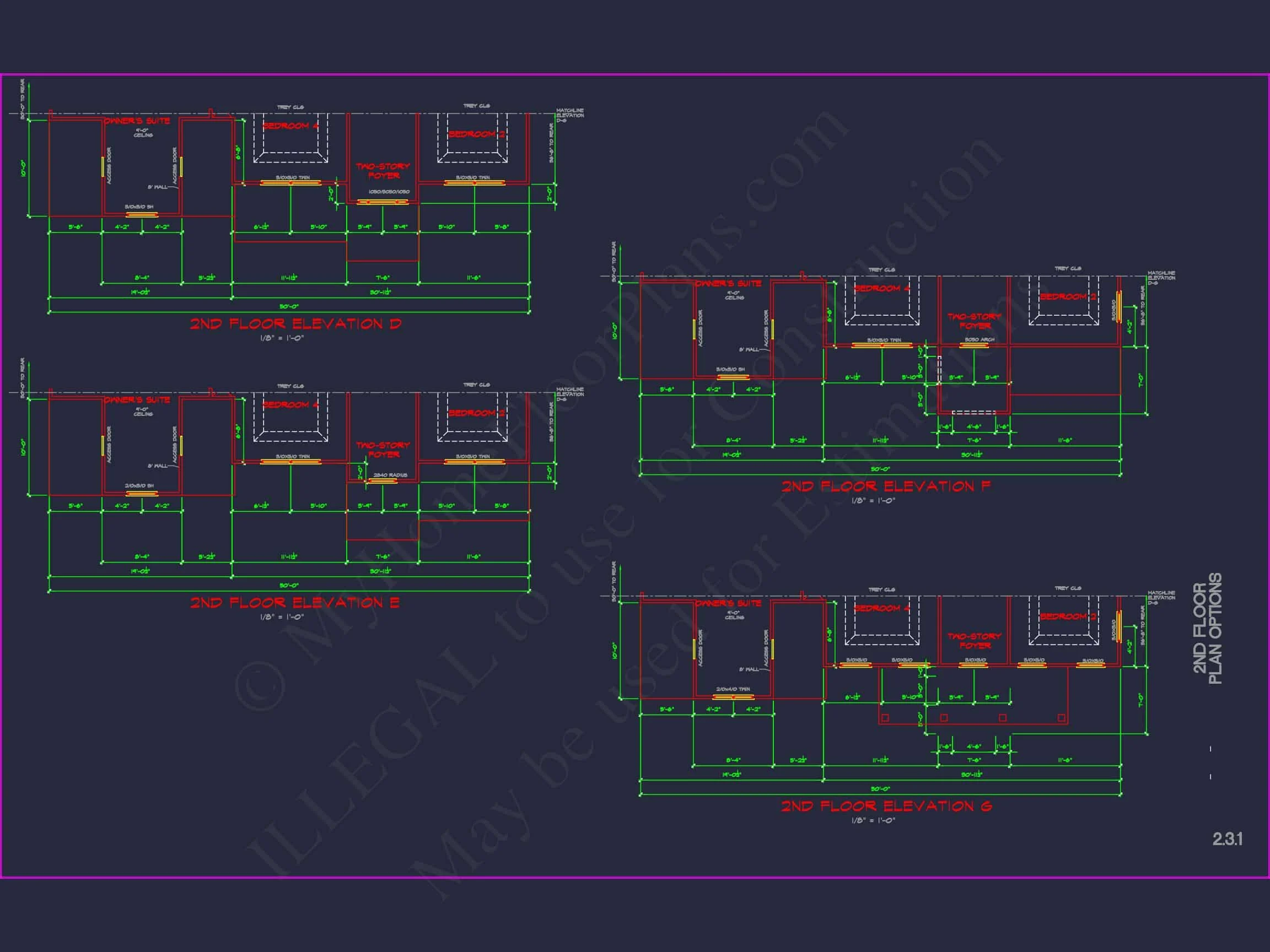 Elegant house Plan with Detailed CAD Blueprint Designs