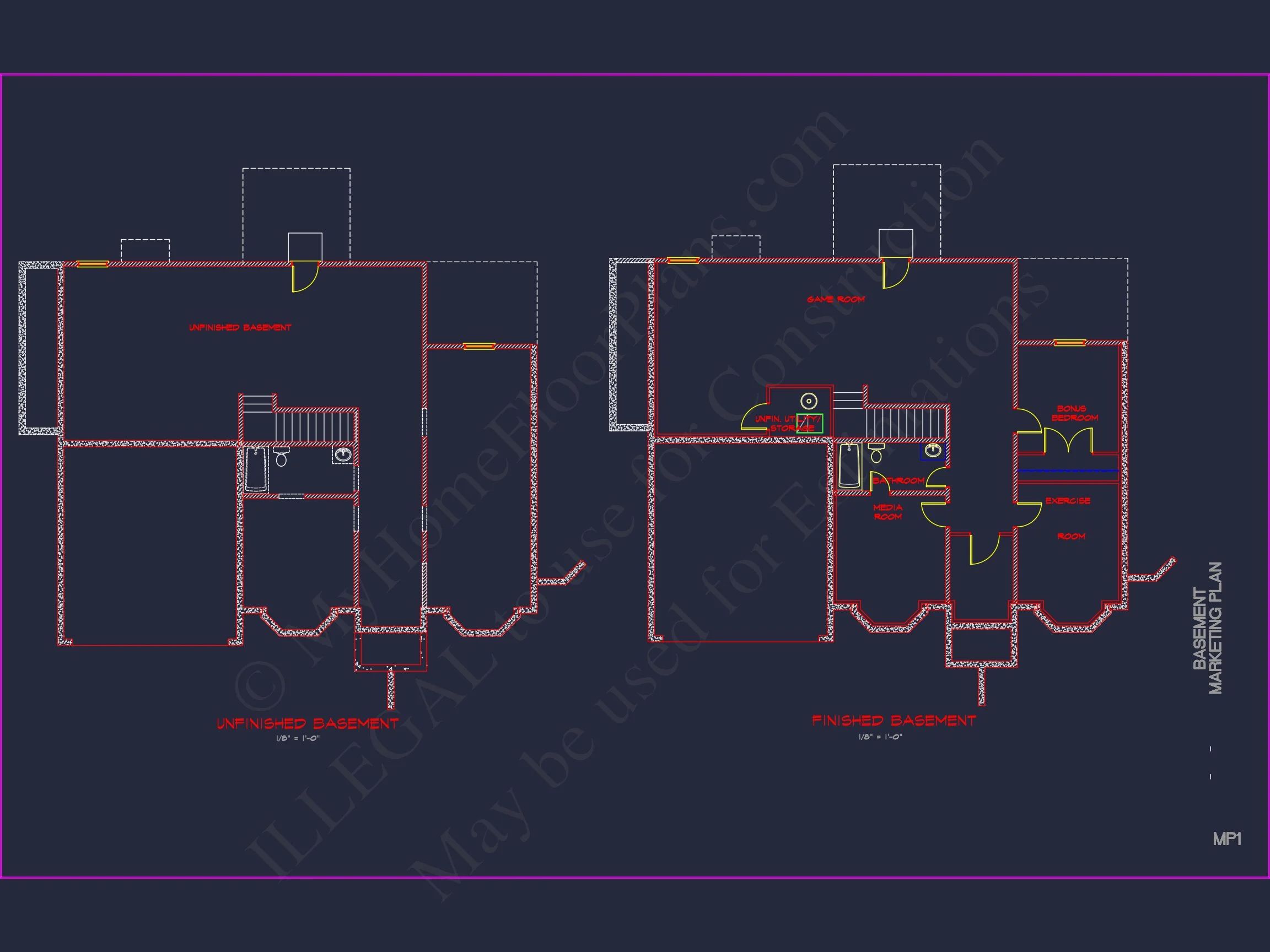 Elegant house Plan with Detailed CAD Blueprint Designs