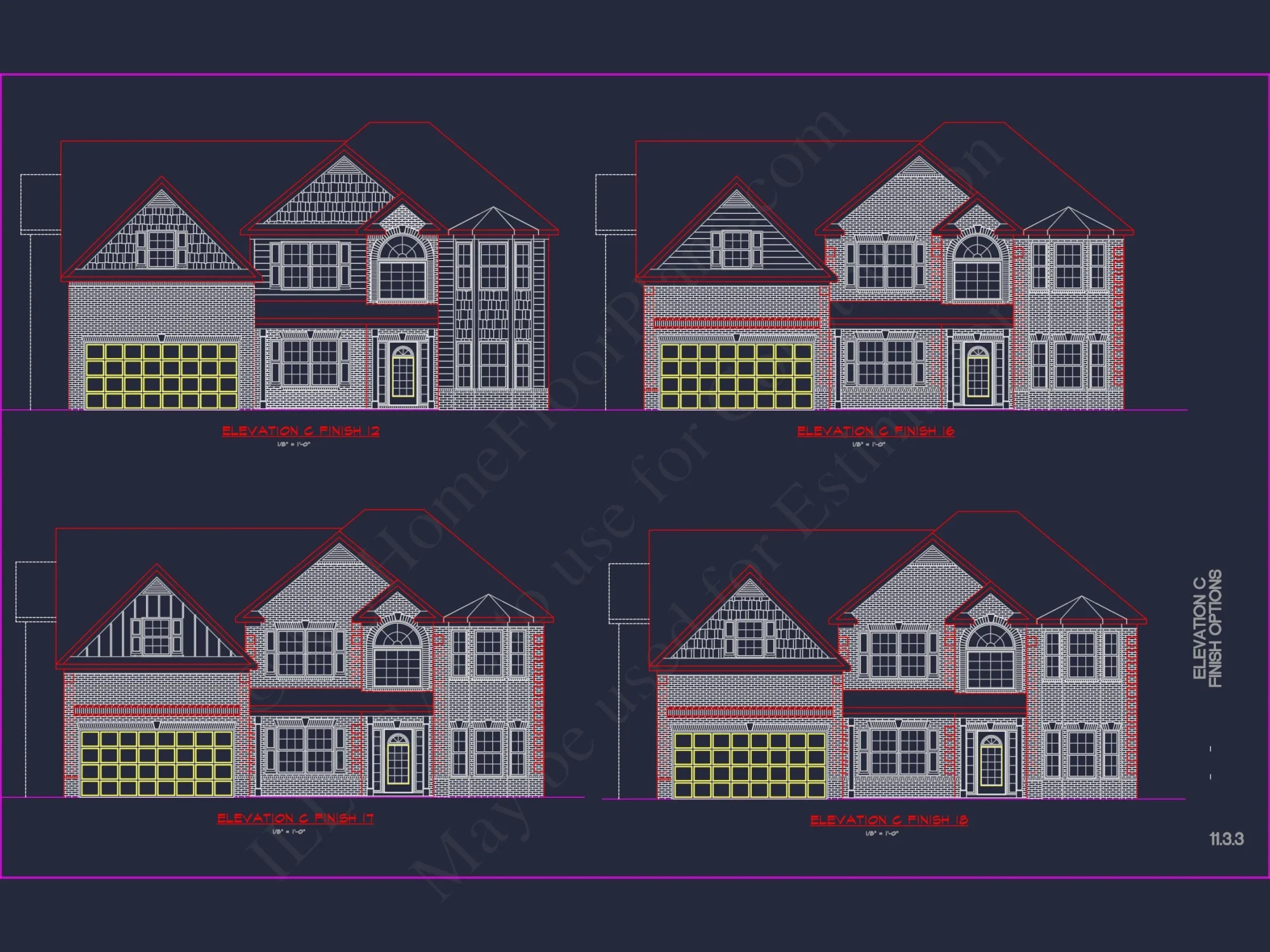 Elegant house Plan with Detailed CAD Blueprint Designs