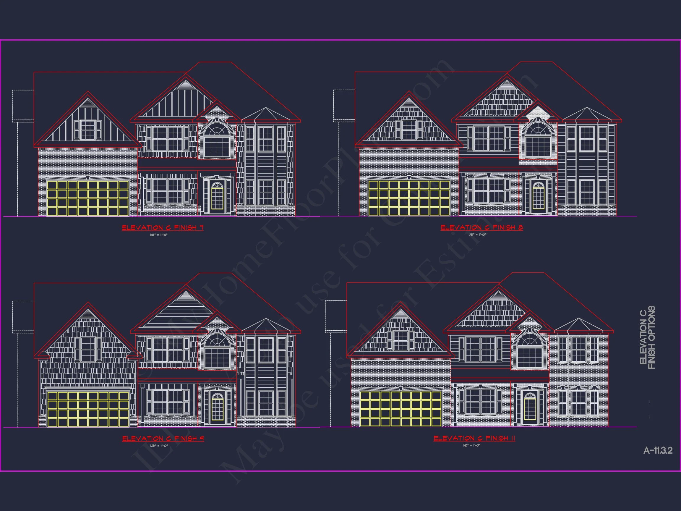 Elegant house Plan with Detailed CAD Blueprint Designs