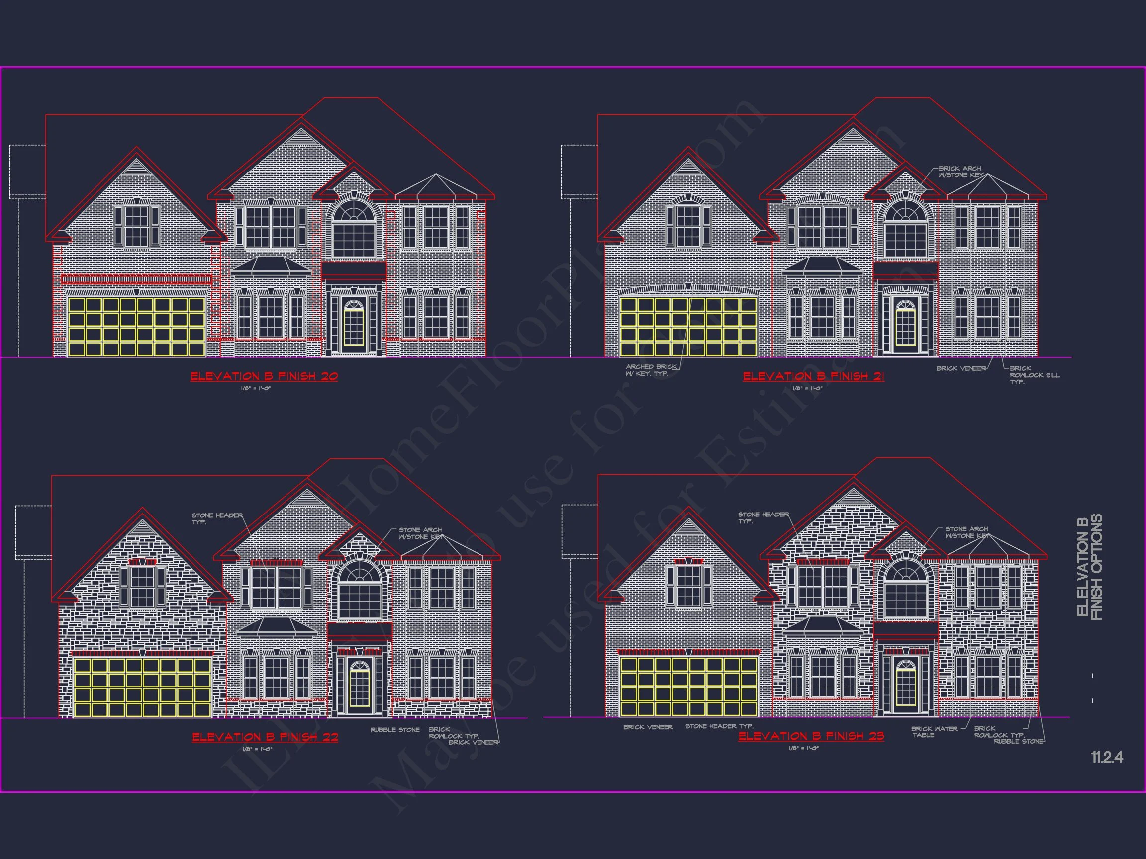 Elegant house Plan with Detailed CAD Blueprint Designs