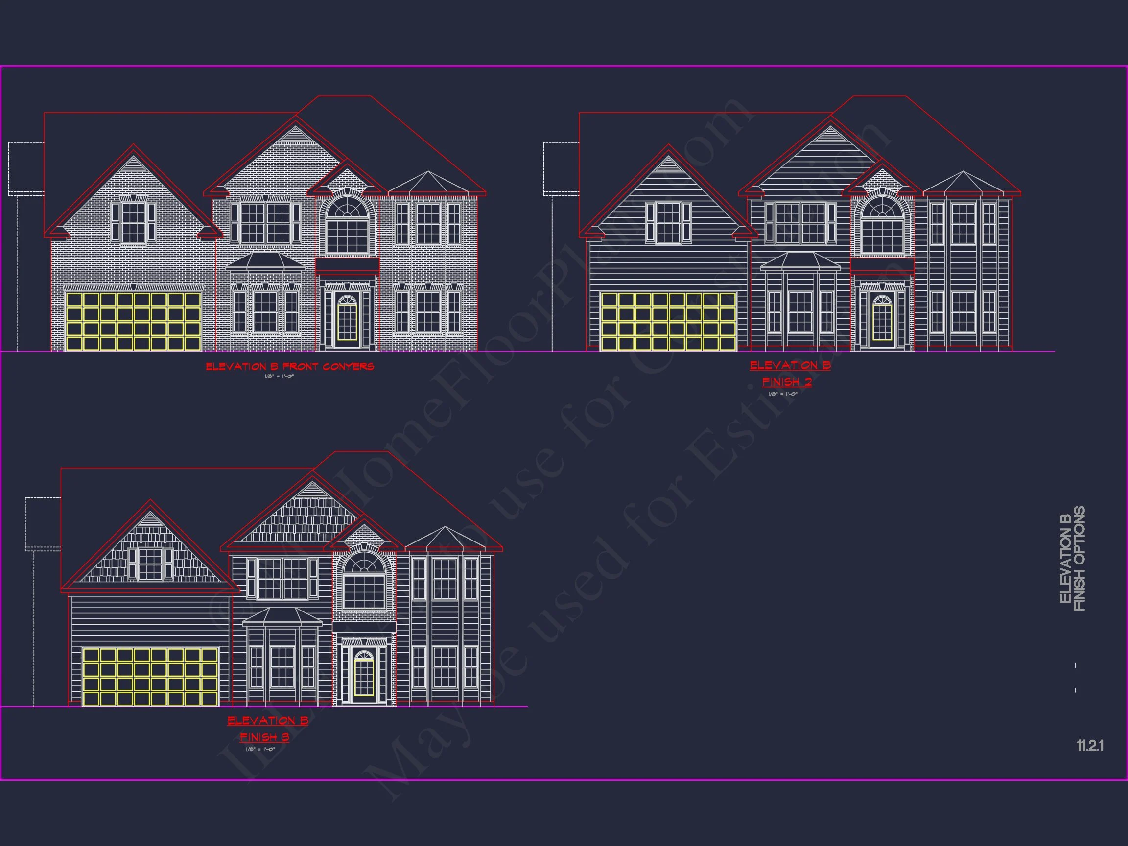 Elegant house Plan with Detailed CAD Blueprint Designs