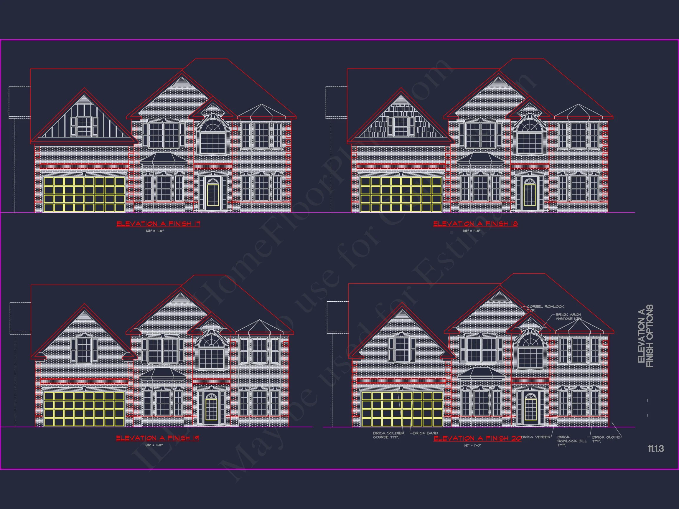 Elegant house Plan with Detailed CAD Blueprint Designs