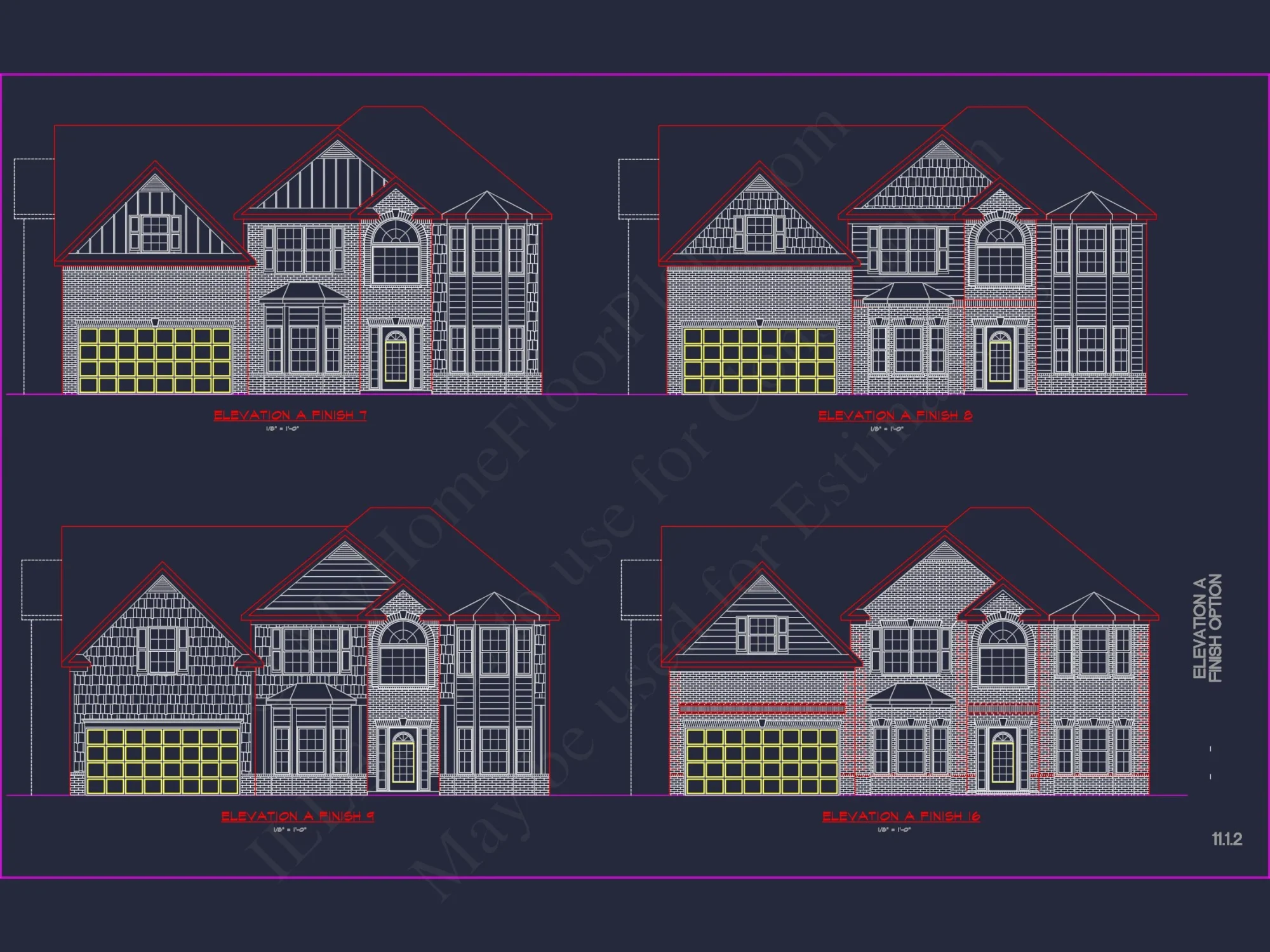 Elegant house Plan with Detailed CAD Blueprint Designs