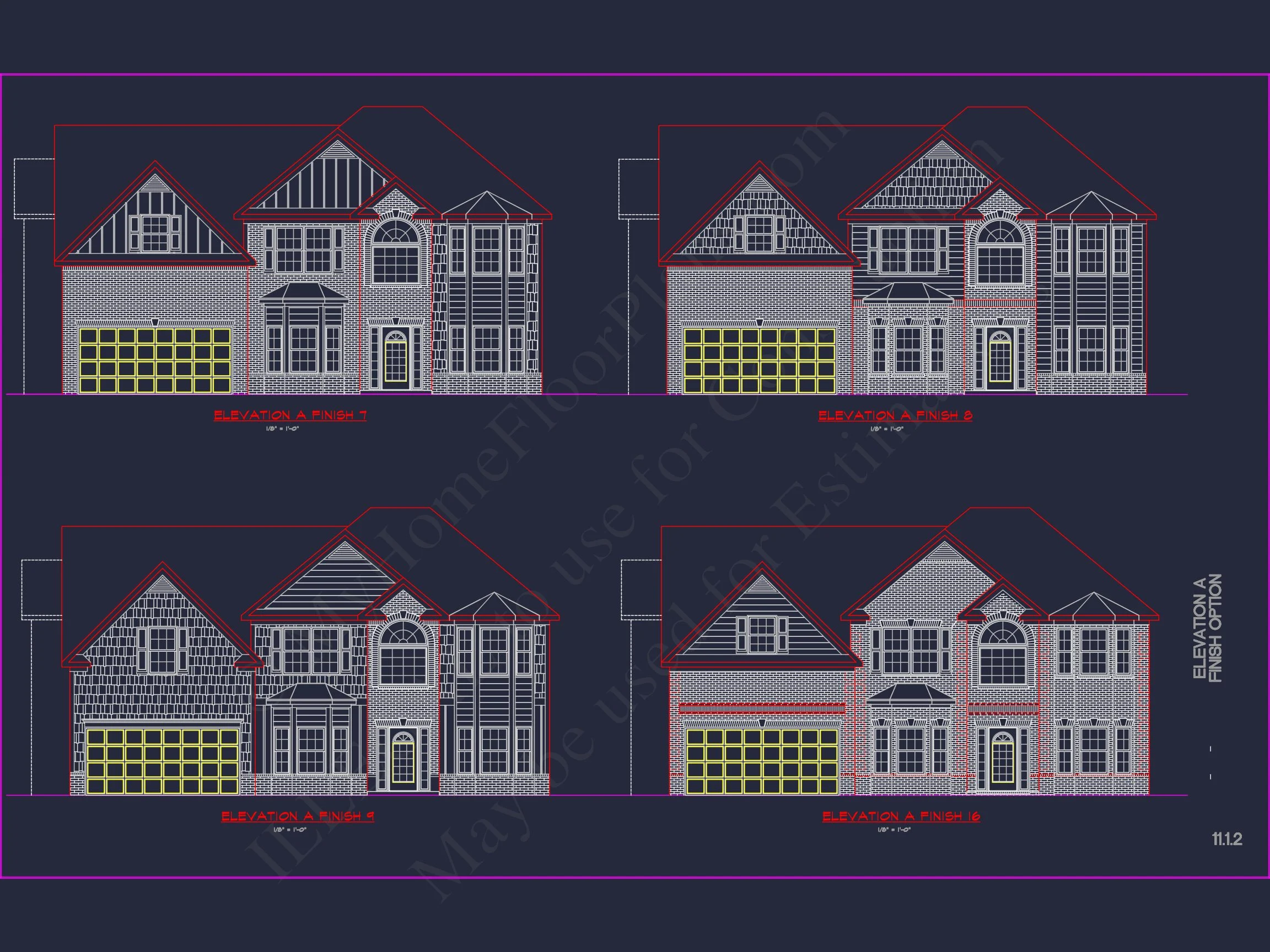 Elegant house Plan with Detailed CAD Blueprint Designs