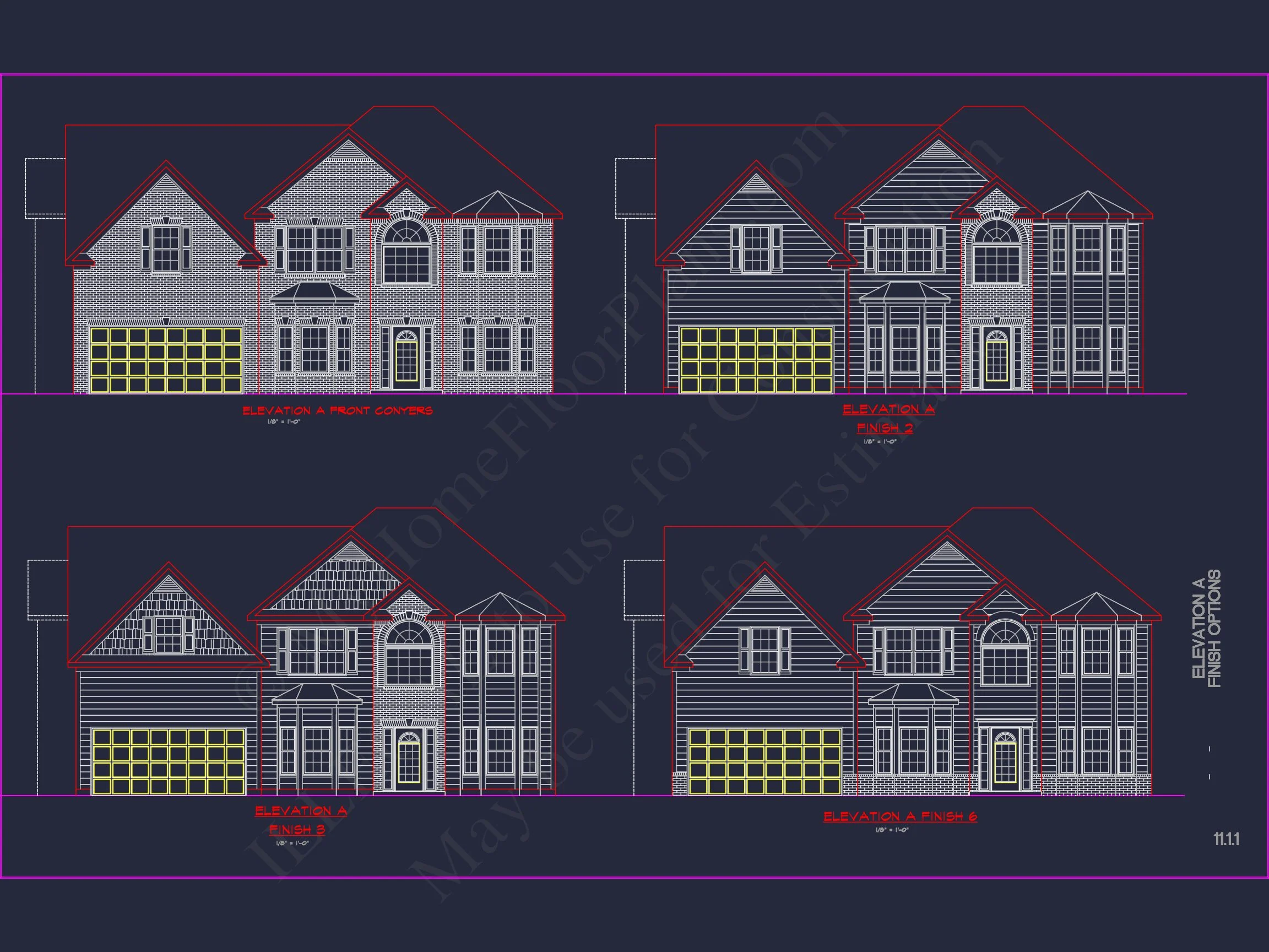 Elegant house Plan with Detailed CAD Blueprint Designs