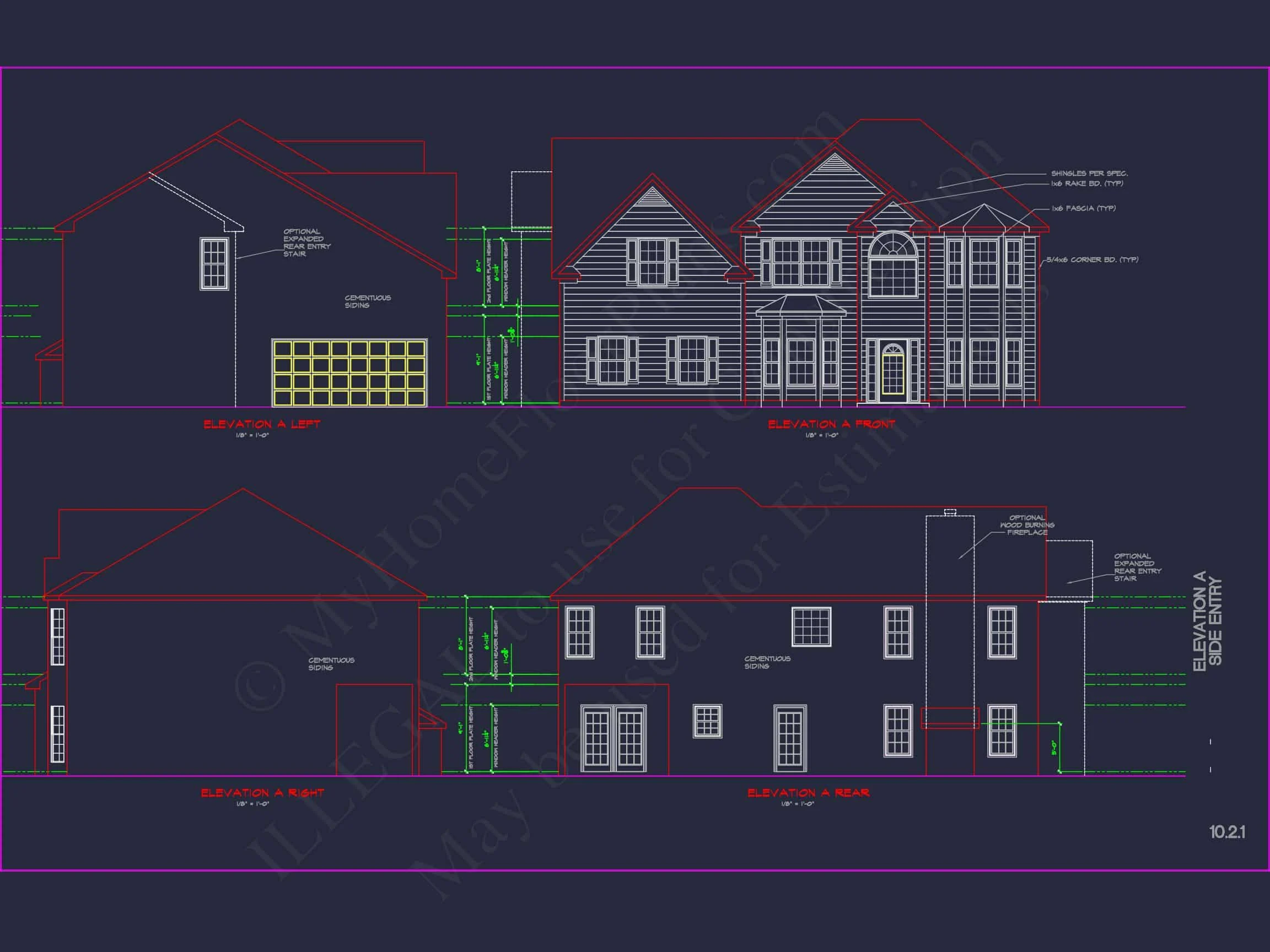 Elegant house Plan with Detailed CAD Blueprint Designs