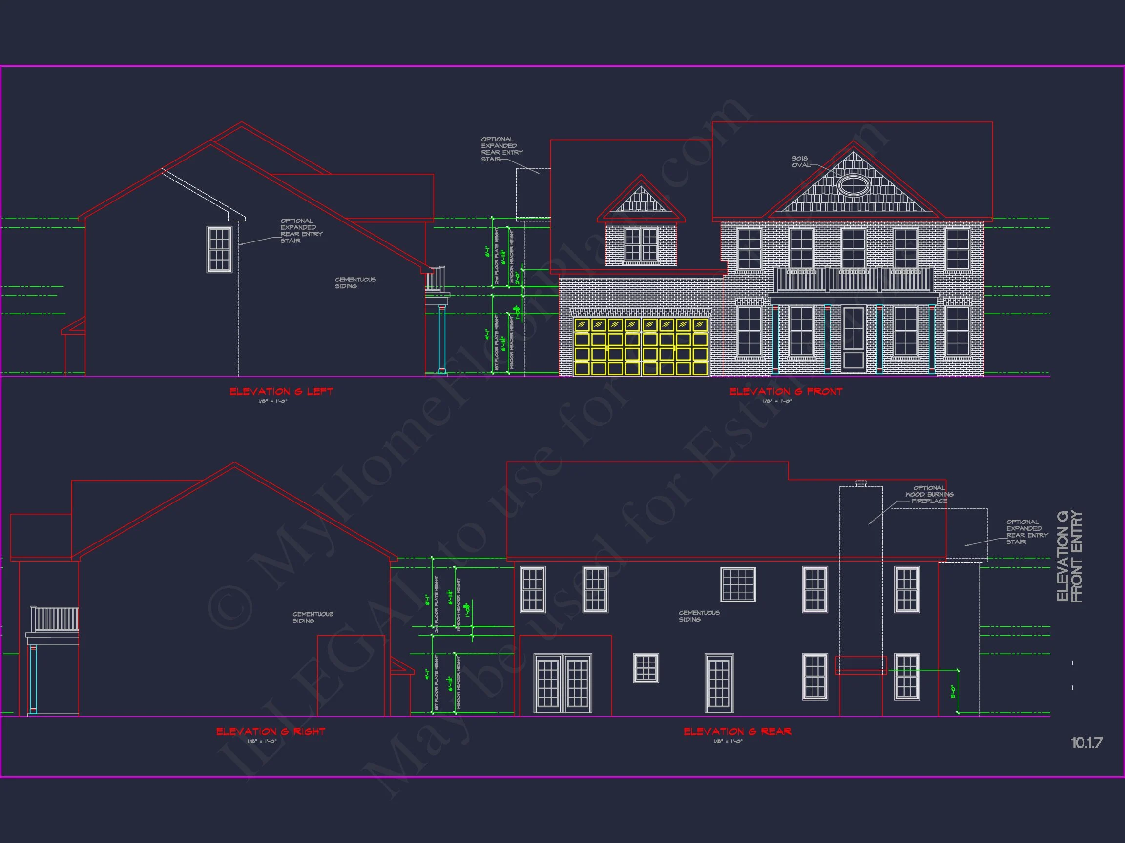 Elegant house Plan with Detailed CAD Blueprint Designs