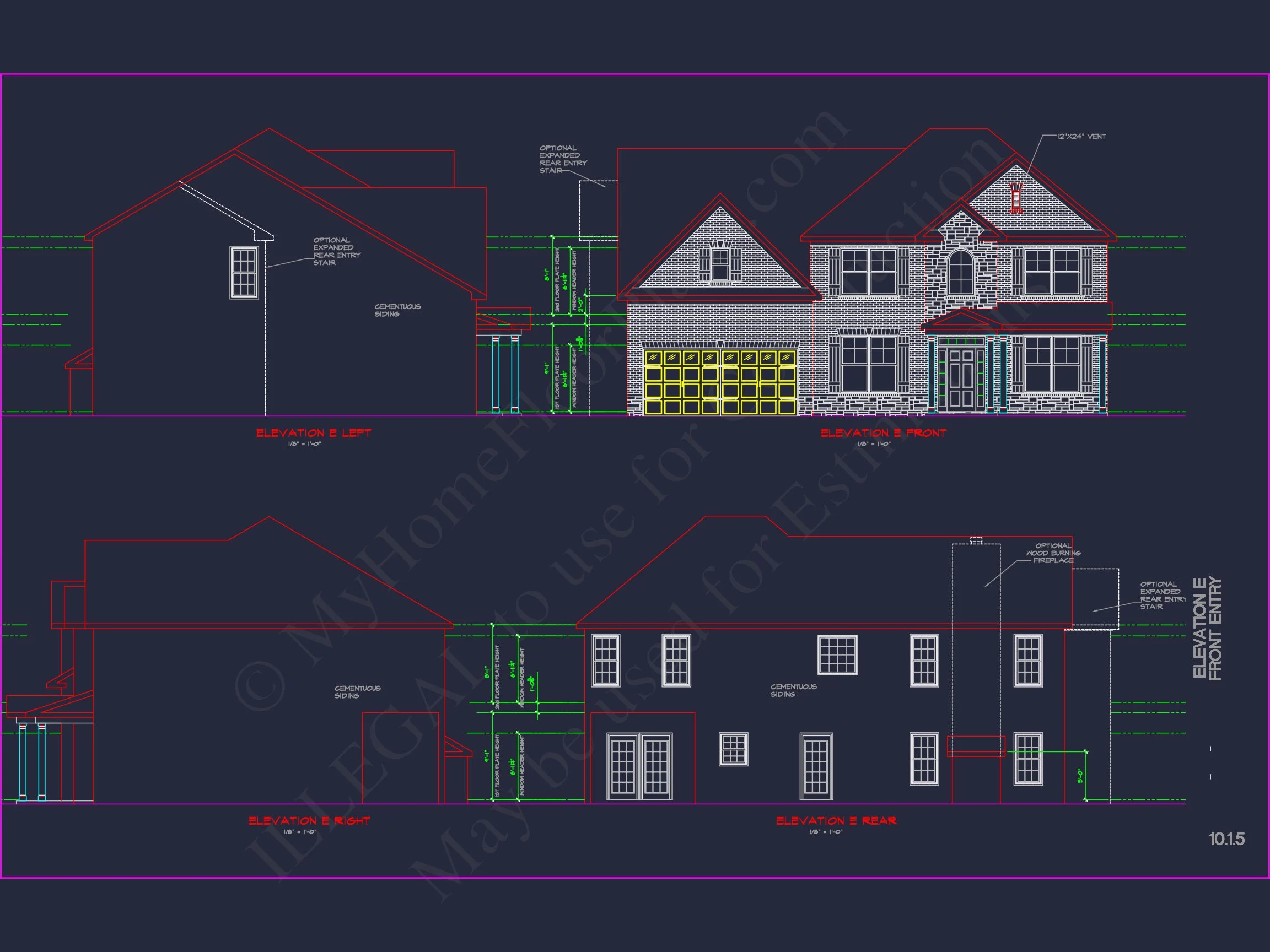 Elegant house Plan with Detailed CAD Blueprint Designs