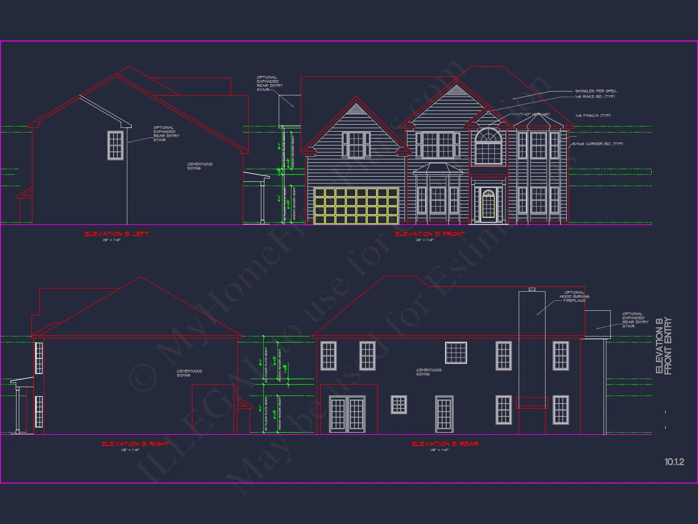 Elegant house Plan with Detailed CAD Blueprint Designs