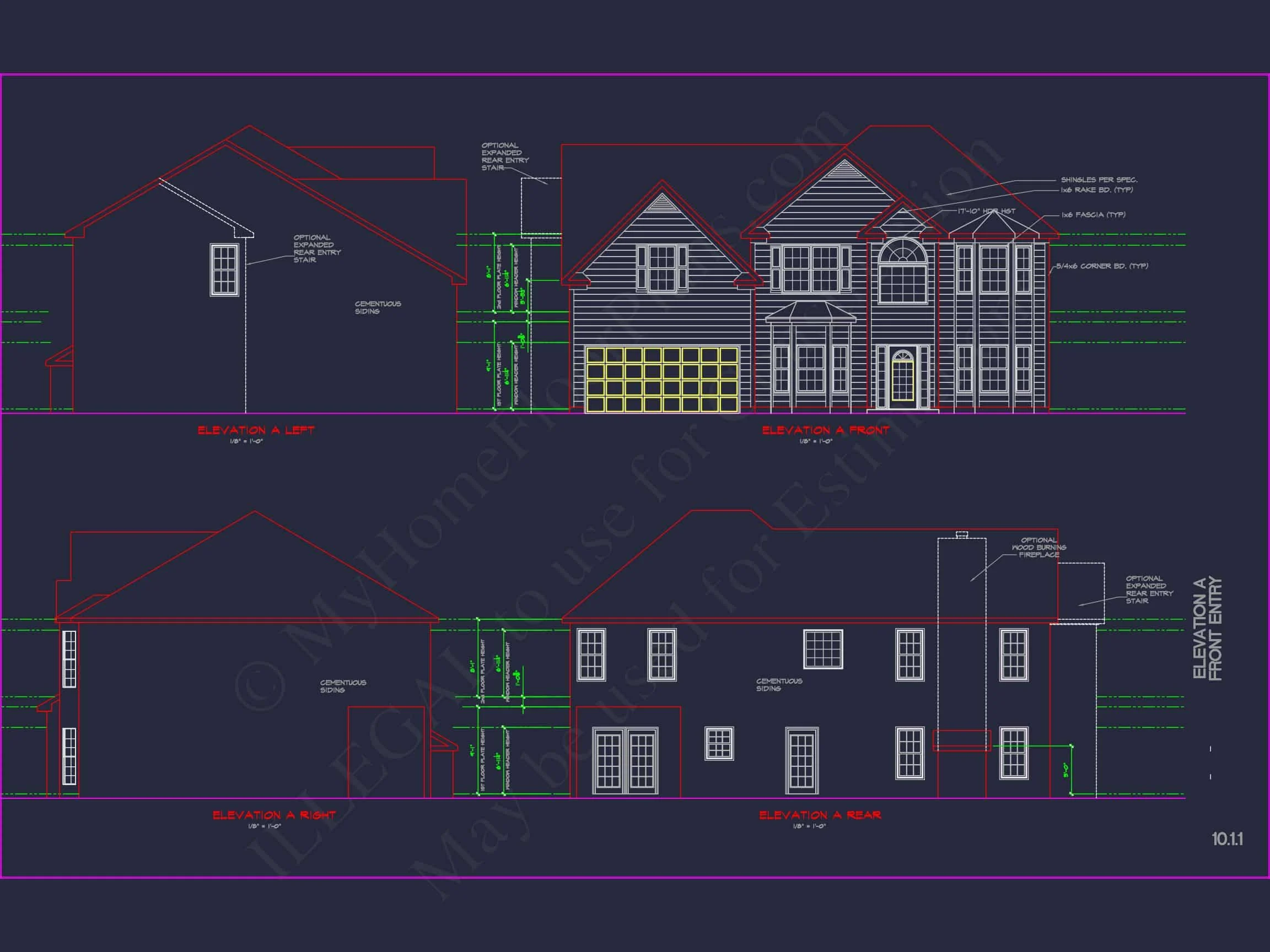 Elegant house Plan with Detailed CAD Blueprint Designs