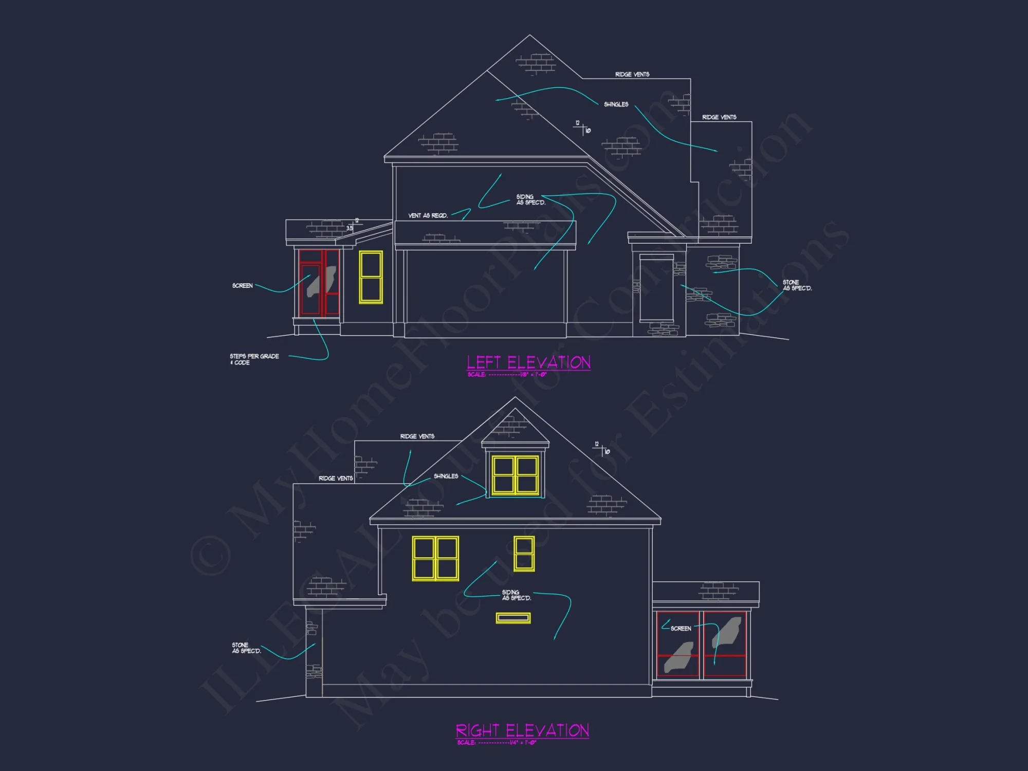 Architectural house Design with 3D Floor Plans and Blueprints