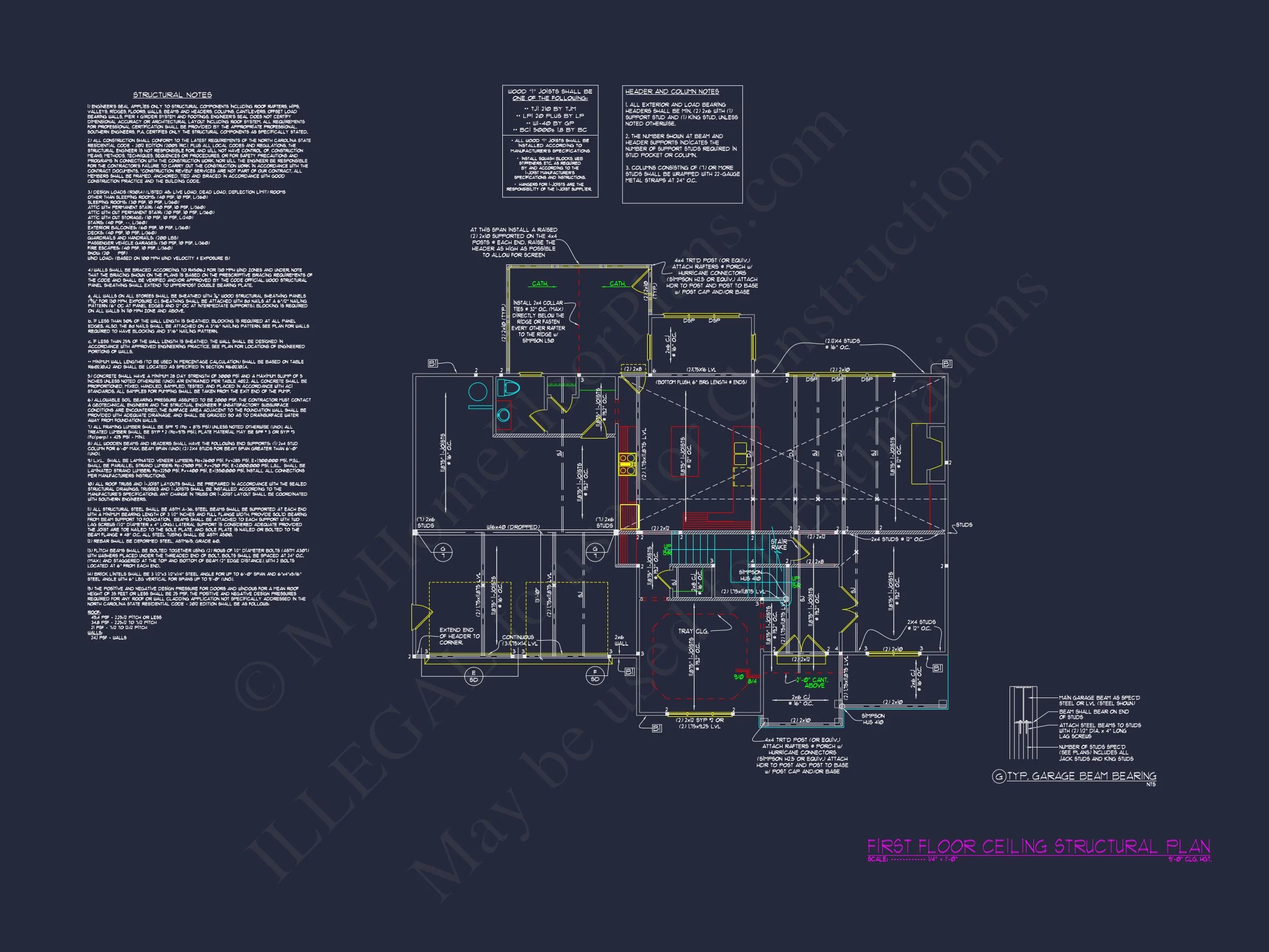 Colonial Craftsman house Plan Featuring 3 Floors & CAD Designs