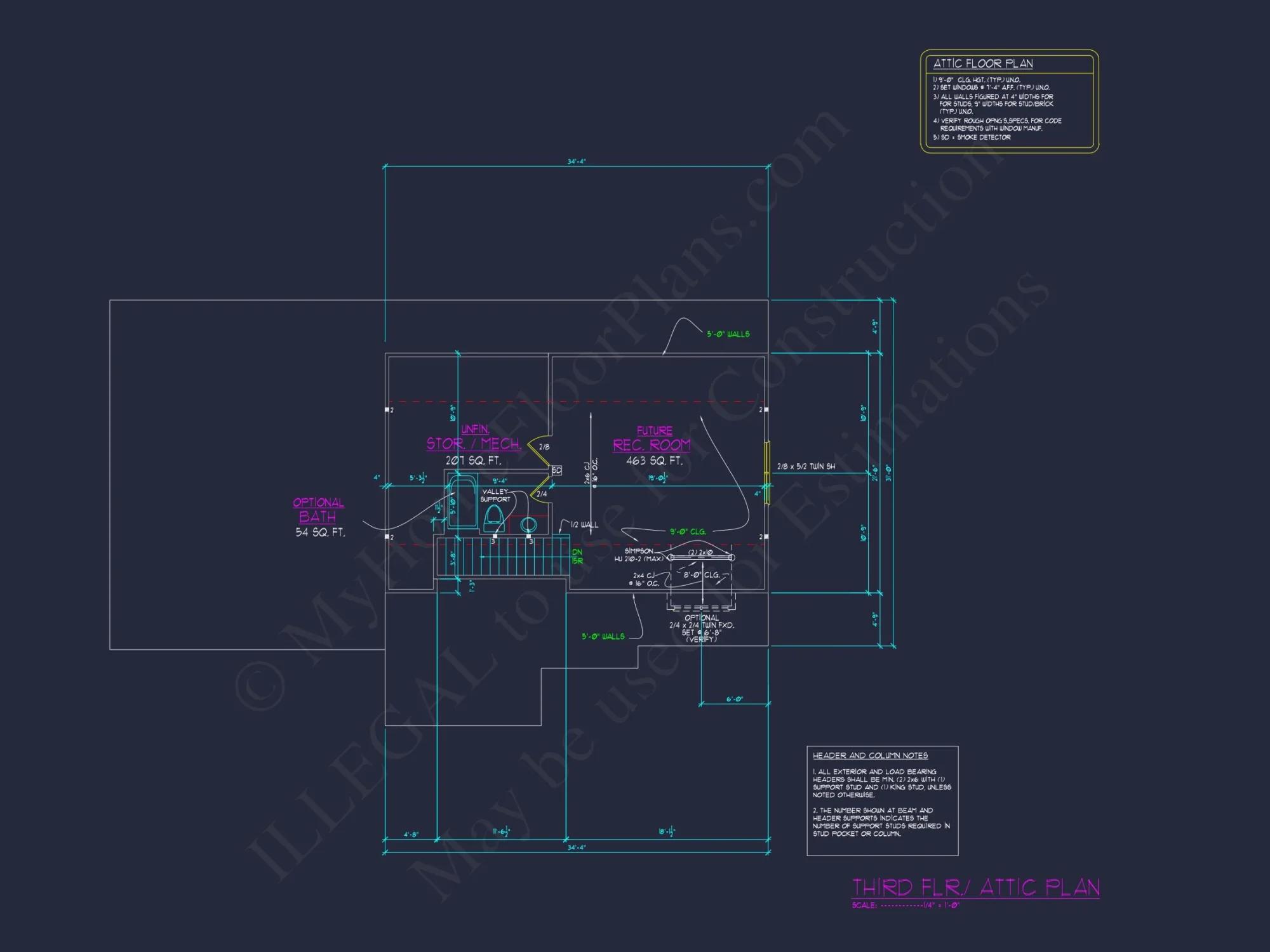 Colonial Craftsman house Plan Featuring 3 Floors & CAD Designs