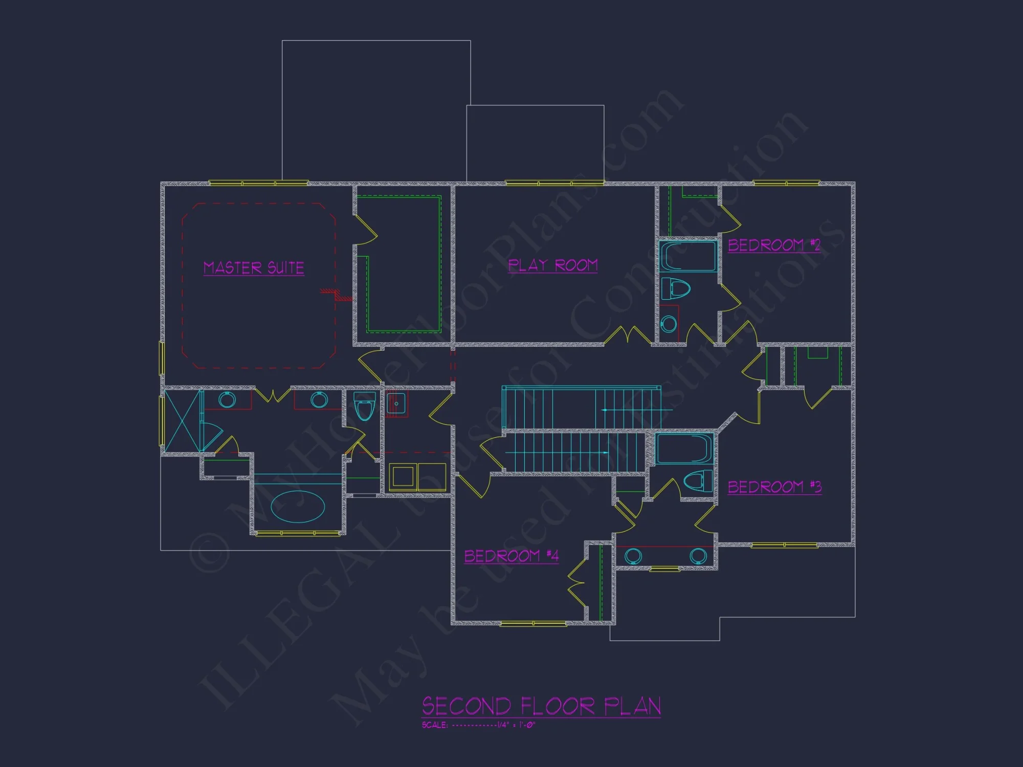 Colonial Craftsman house Plan Featuring 3 Floors & CAD Designs