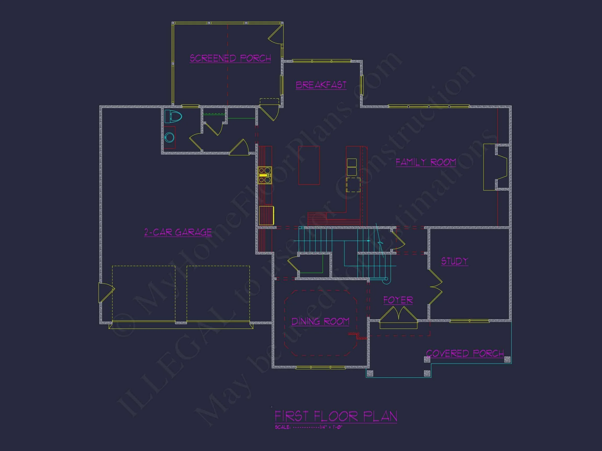 Colonial Craftsman house Plan Featuring 3 Floors & CAD Designs