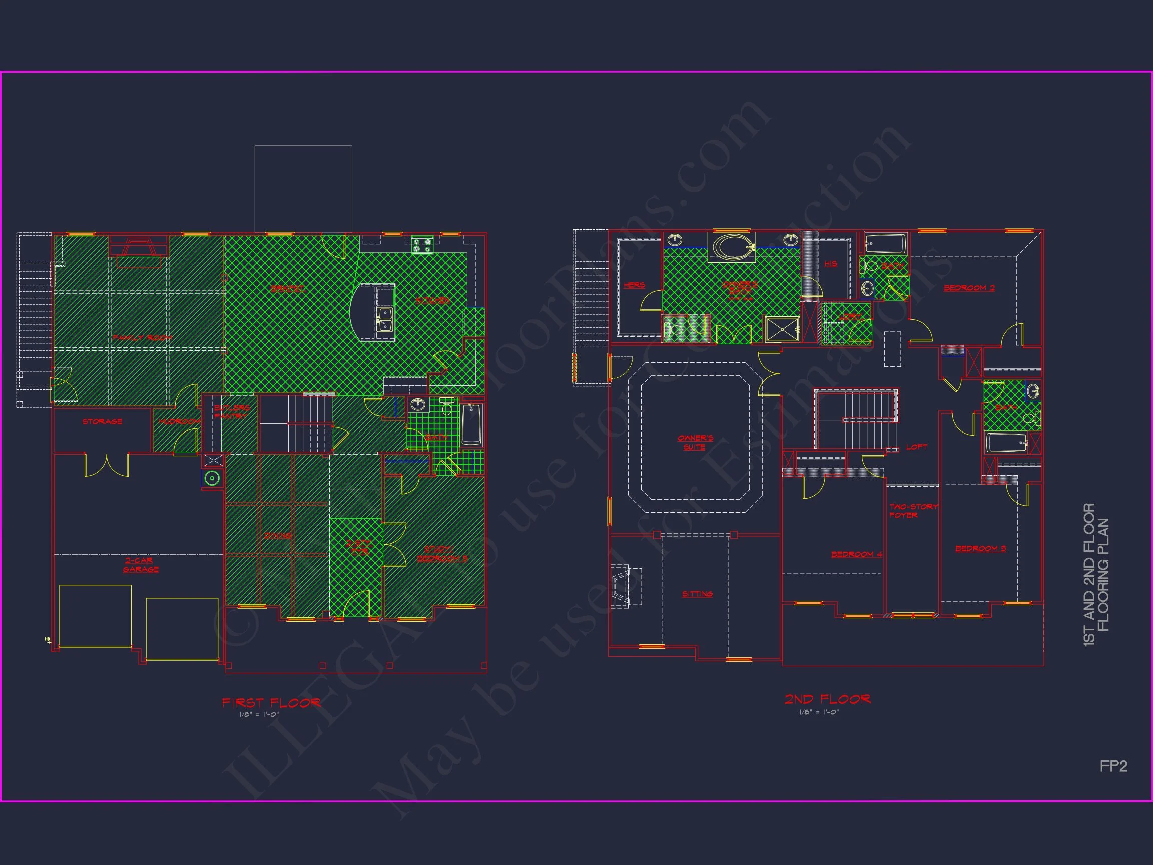 Modern house Plan with Spacious Floor Plans & CAD Designs