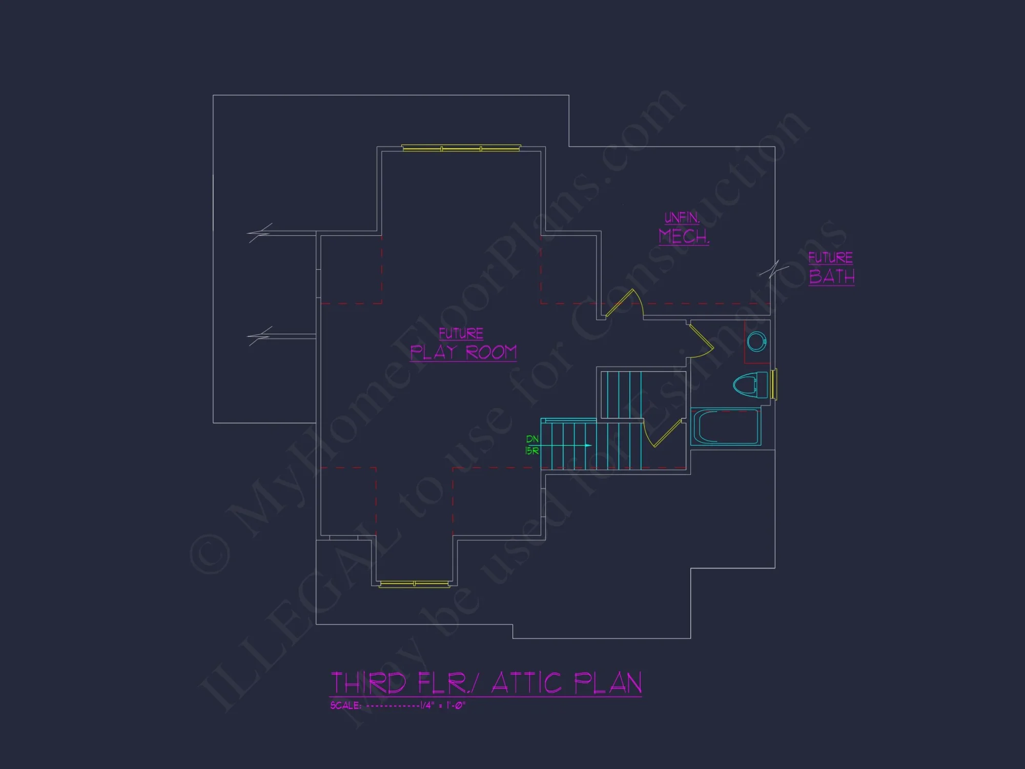 Stunning 3-Story house Plan with CAD Designs and Blueprints