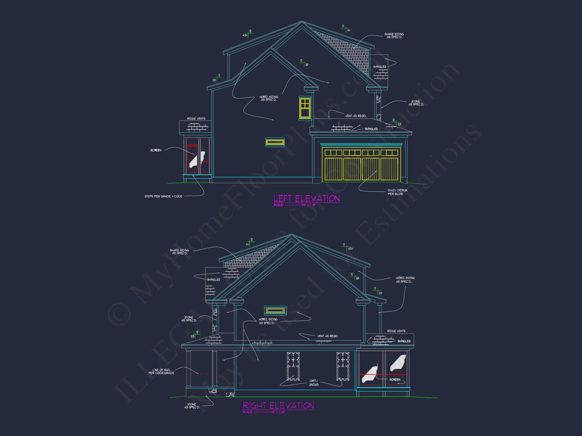 Stunning 3-Story house Plan with CAD Designs and Blueprints