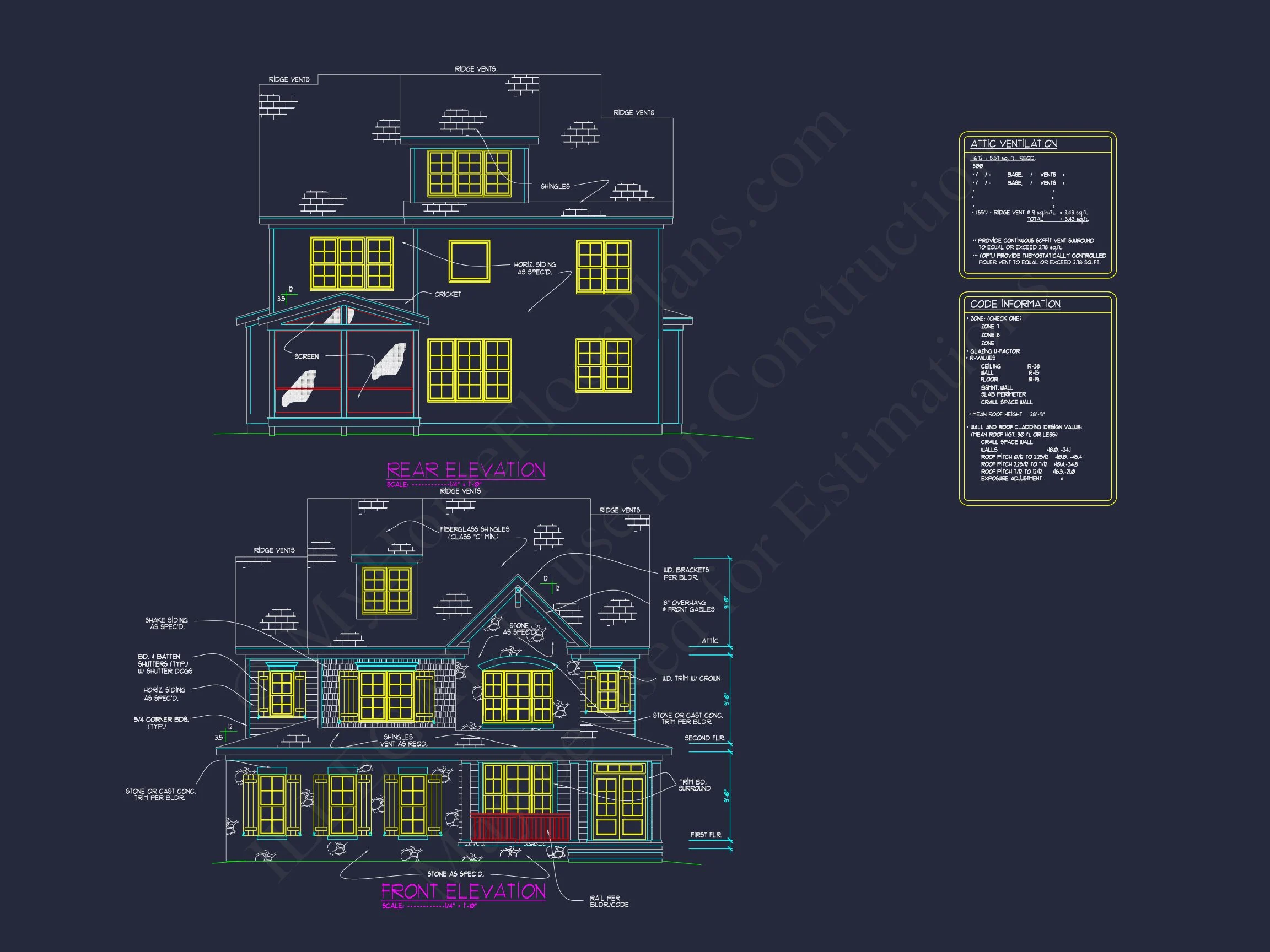 Stunning 3-Story house Plan with CAD Designs and Blueprints