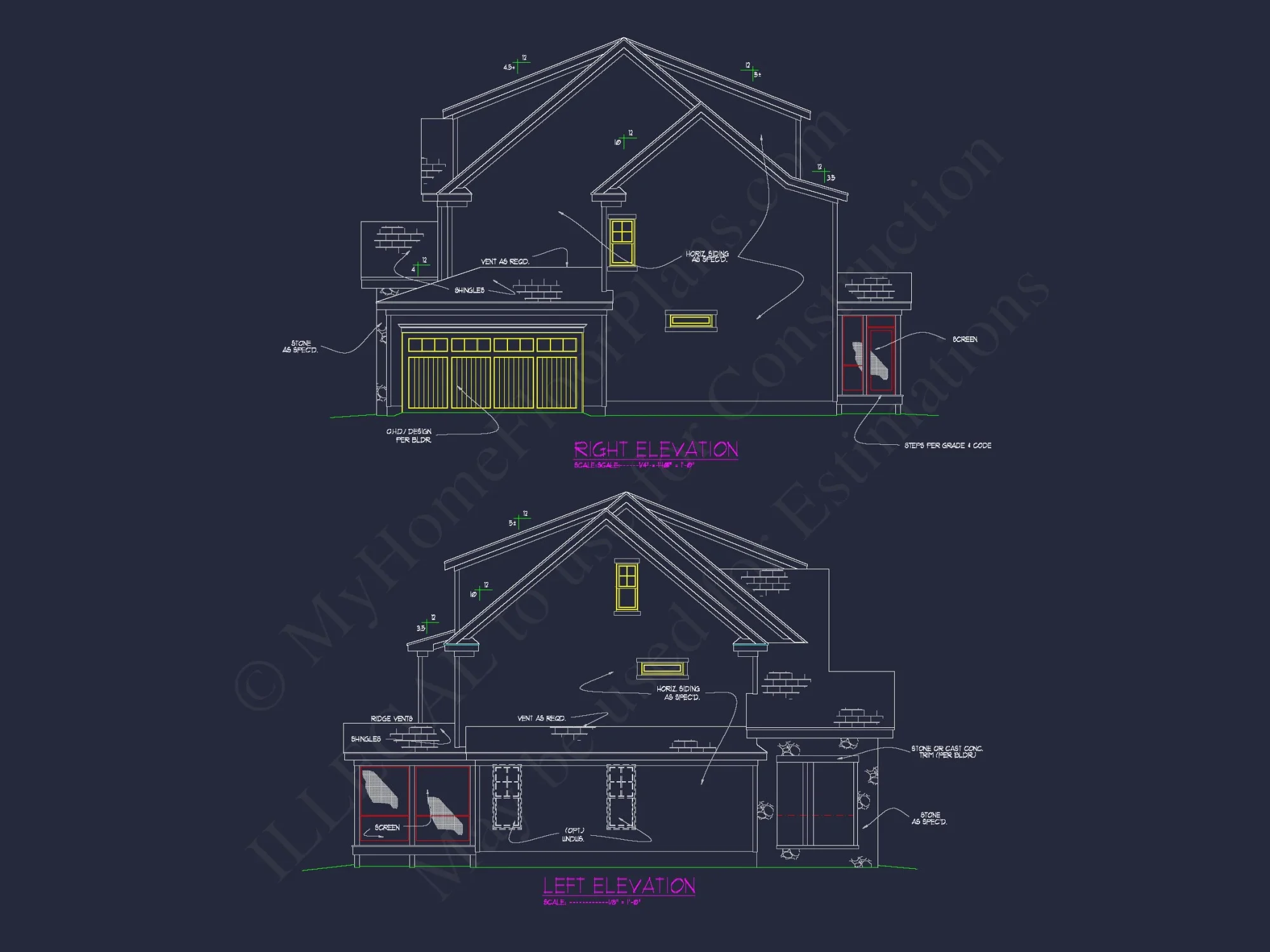 Beautiful house Plan with Modern Craftsman Design and CAD