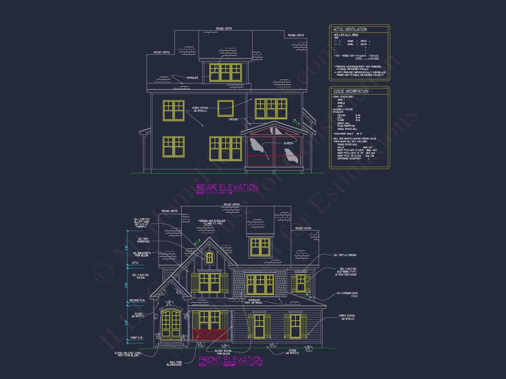 Beautiful house Plan with Modern Craftsman Design and CAD